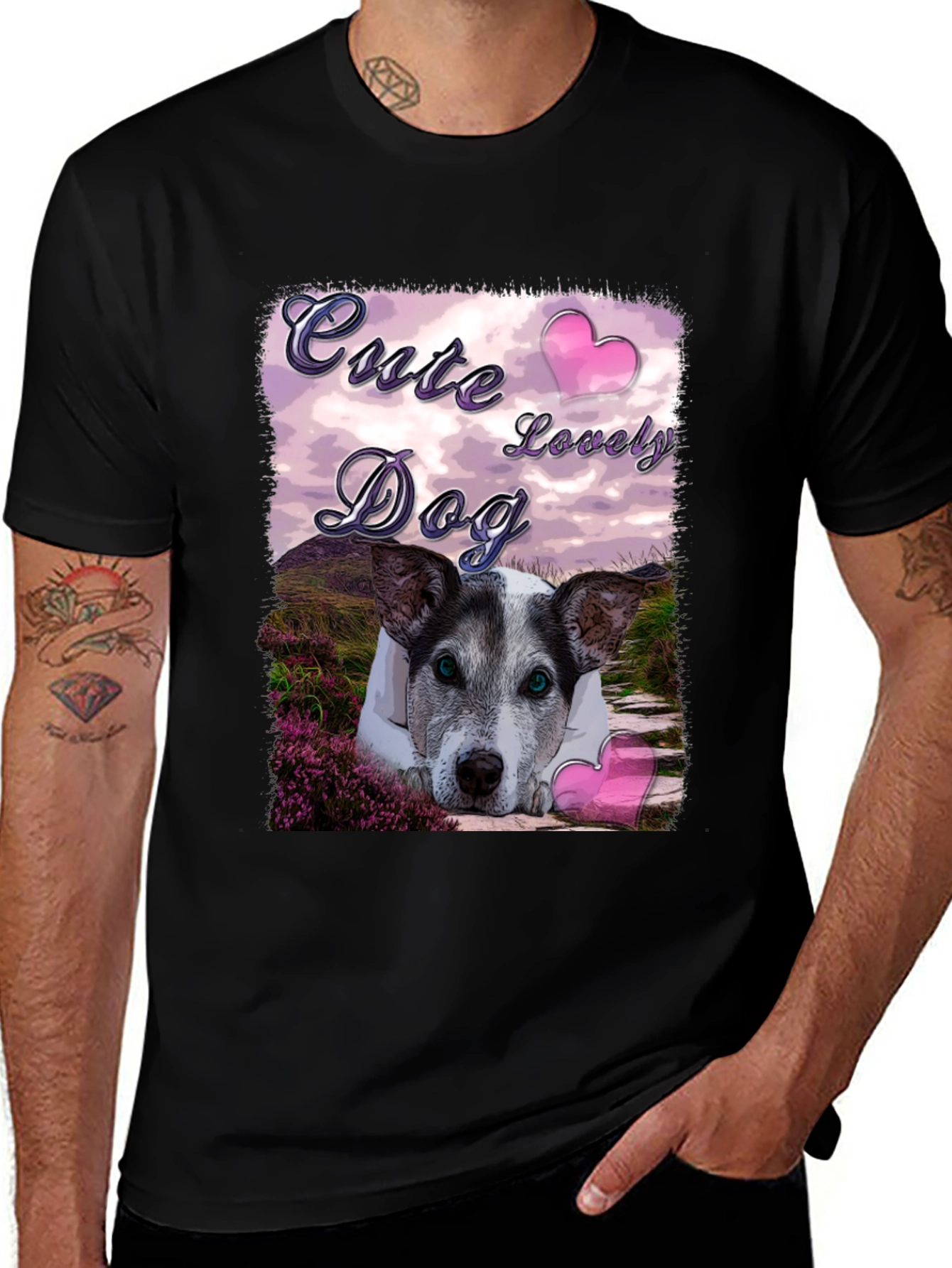Variant 26 of Cute Lovely Dog T-Shirt - Graphic Tee