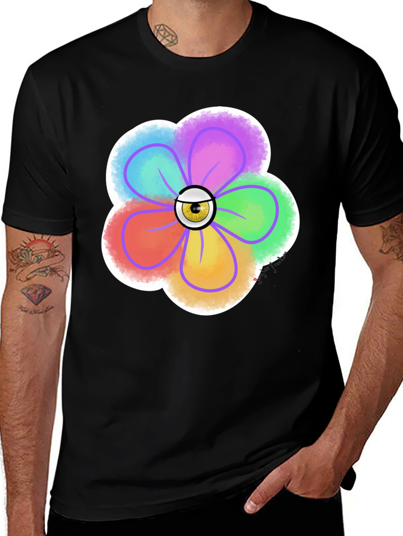 Variant 4 of Eye Flower Graphic T-Shirt
