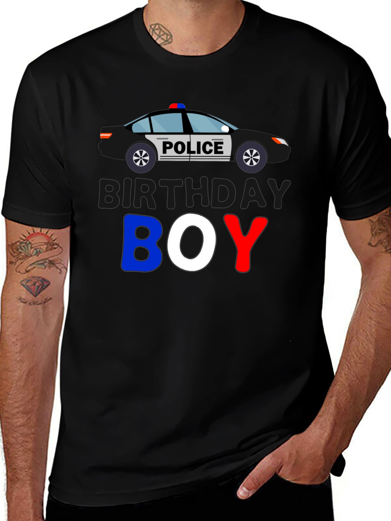 Variant 20 of Birthday Boy Police Car T-Shirt