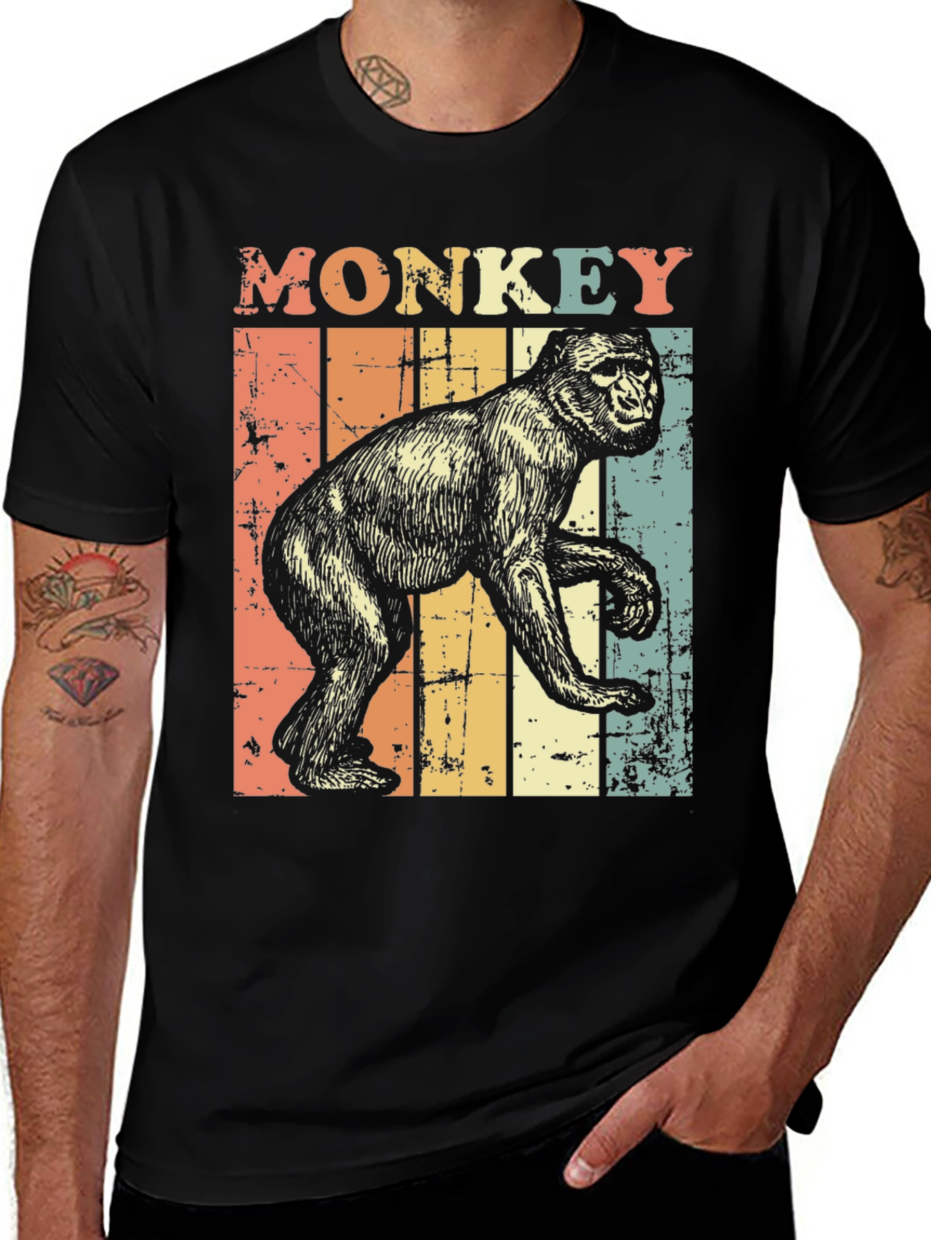 Variant 20 of Retro Monkey Graphic Tee