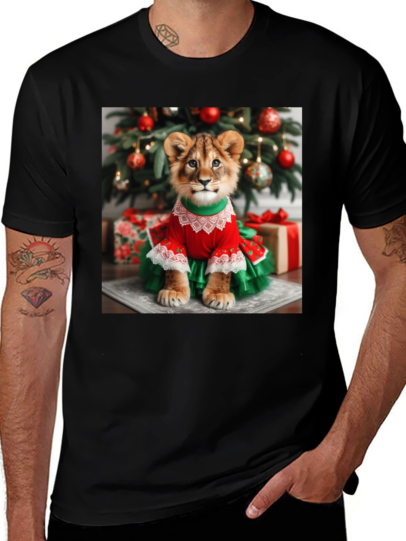 Lion Cub Christmas T-Shirt