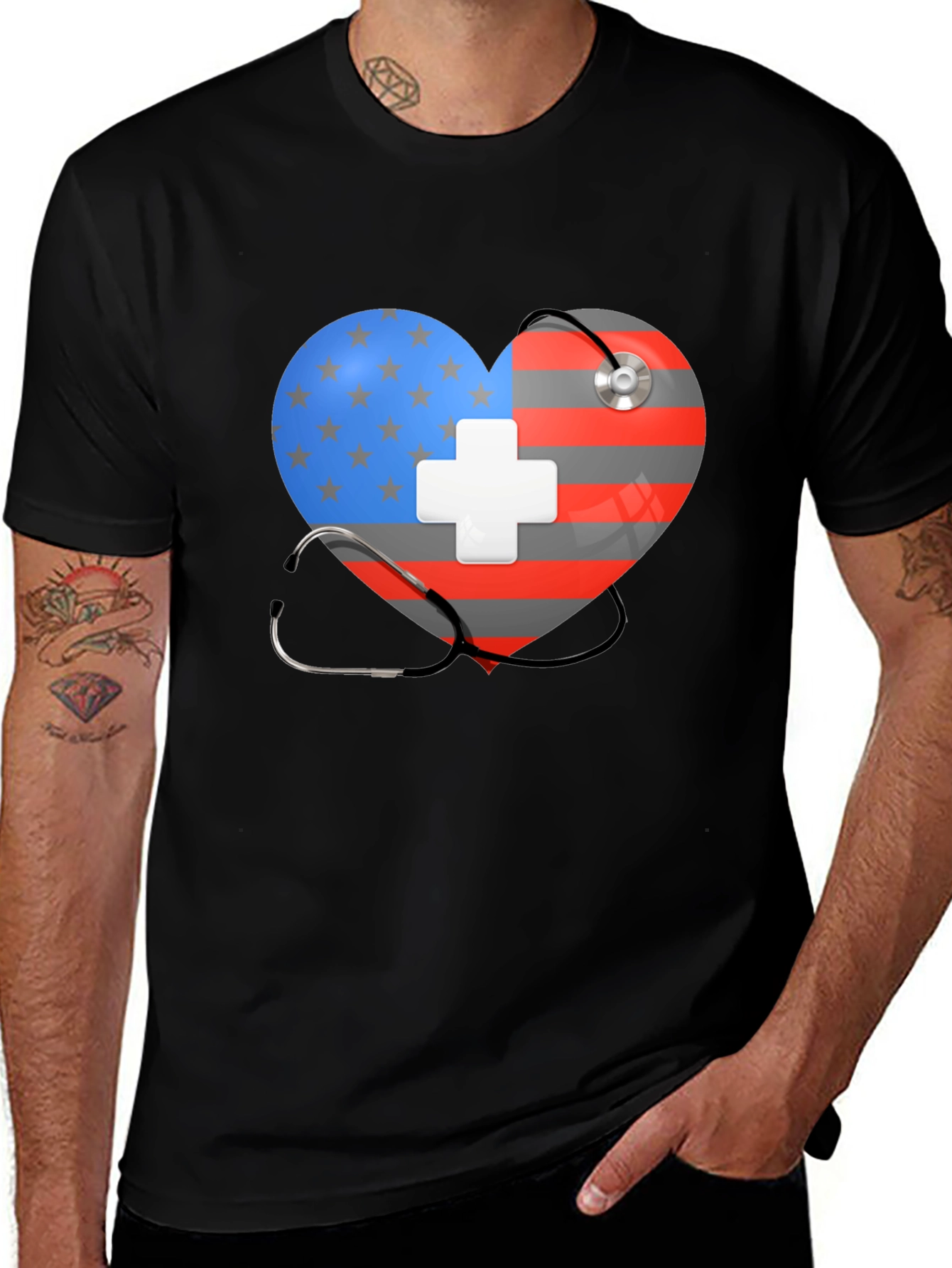 Variant 13 of Patriotic Healthcare Worker T-Shirt