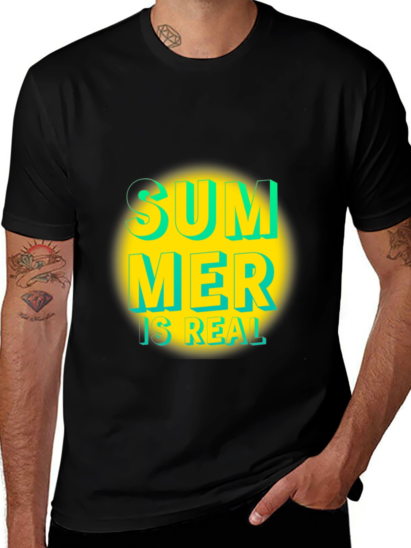 Variant 16 of Summer is Real Graphic T-Shirt