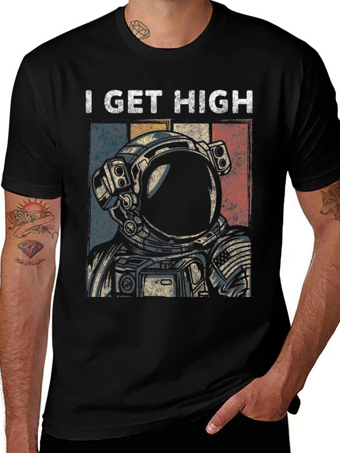 Variant 3 of I Get High Astronaut Graphic T-Shirt