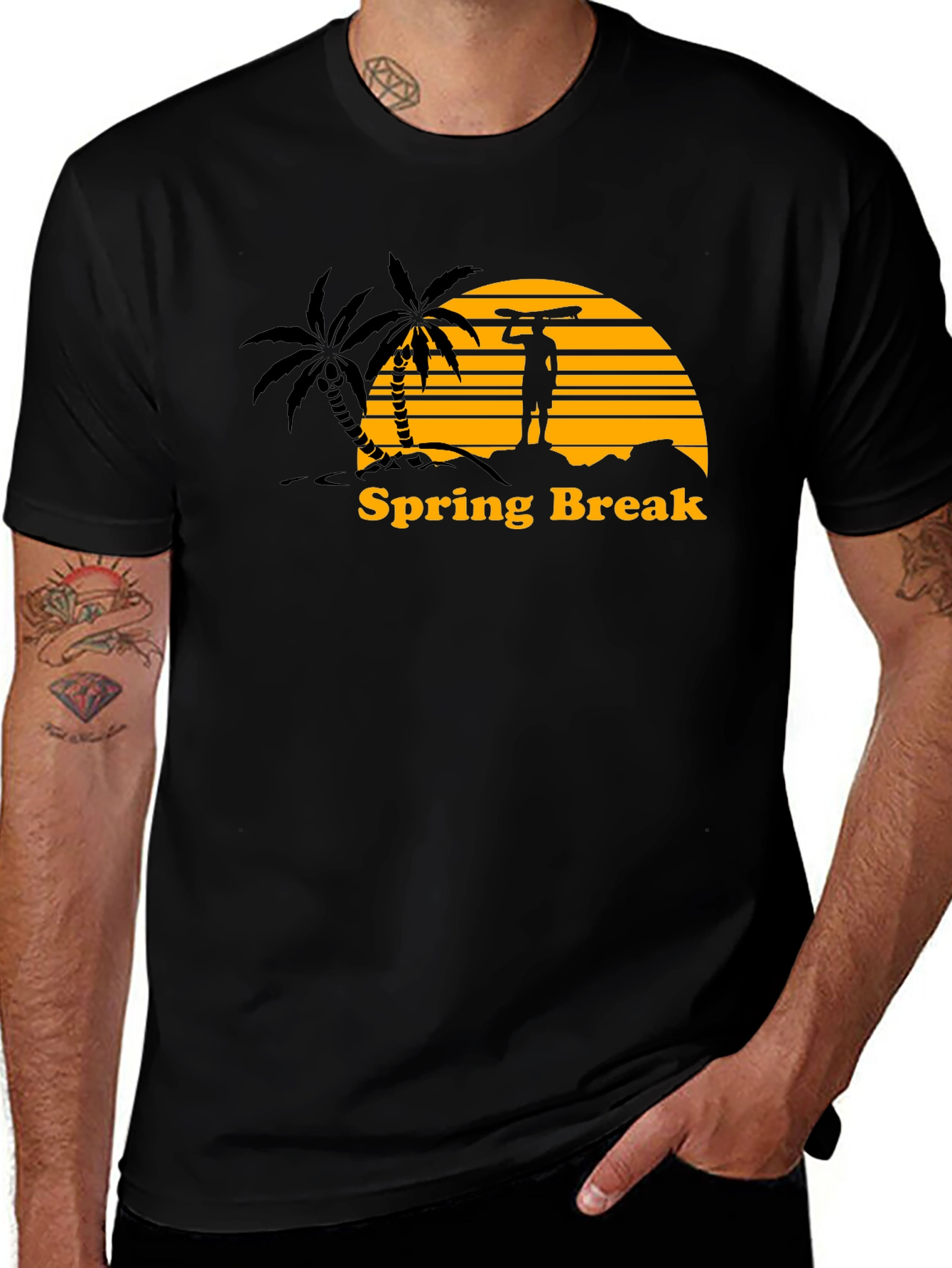 Variant 10 of Spring Break T-Shirt - Beach Sunset Design