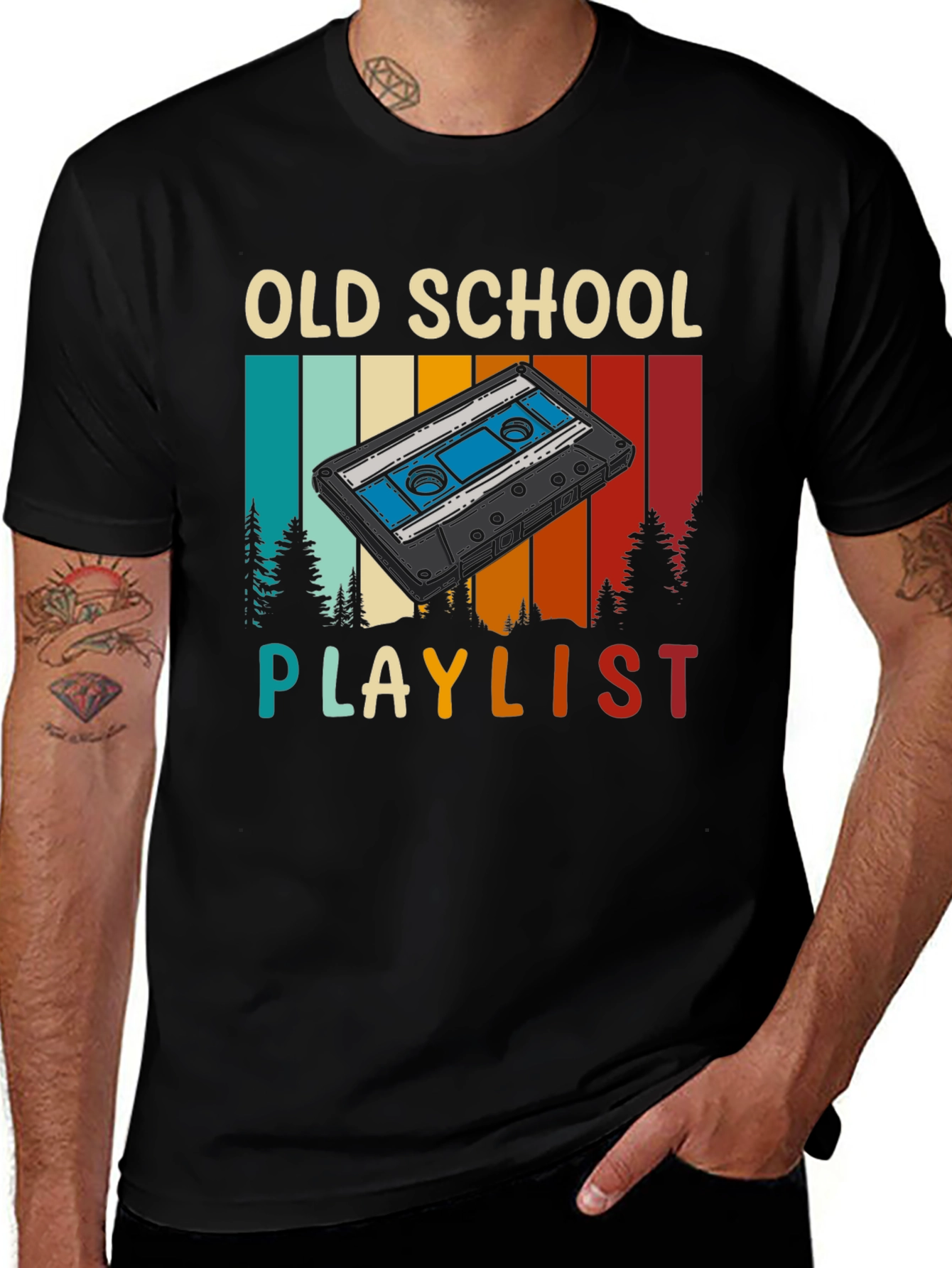 Variant 17 of Retro Old School Playlist T-Shirt
