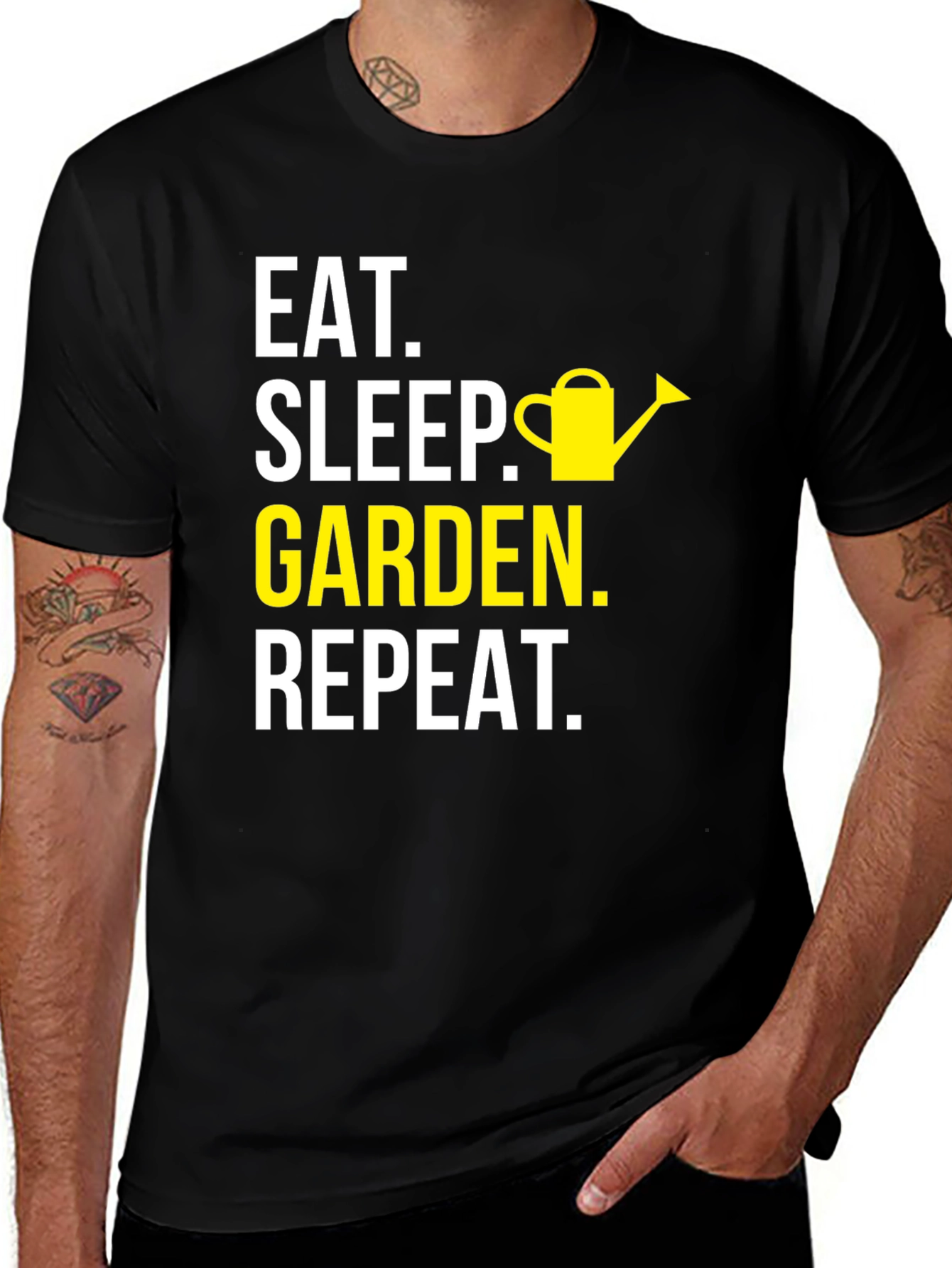Variant 15 of Eat Sleep Garden Repeat Black T-Shirt