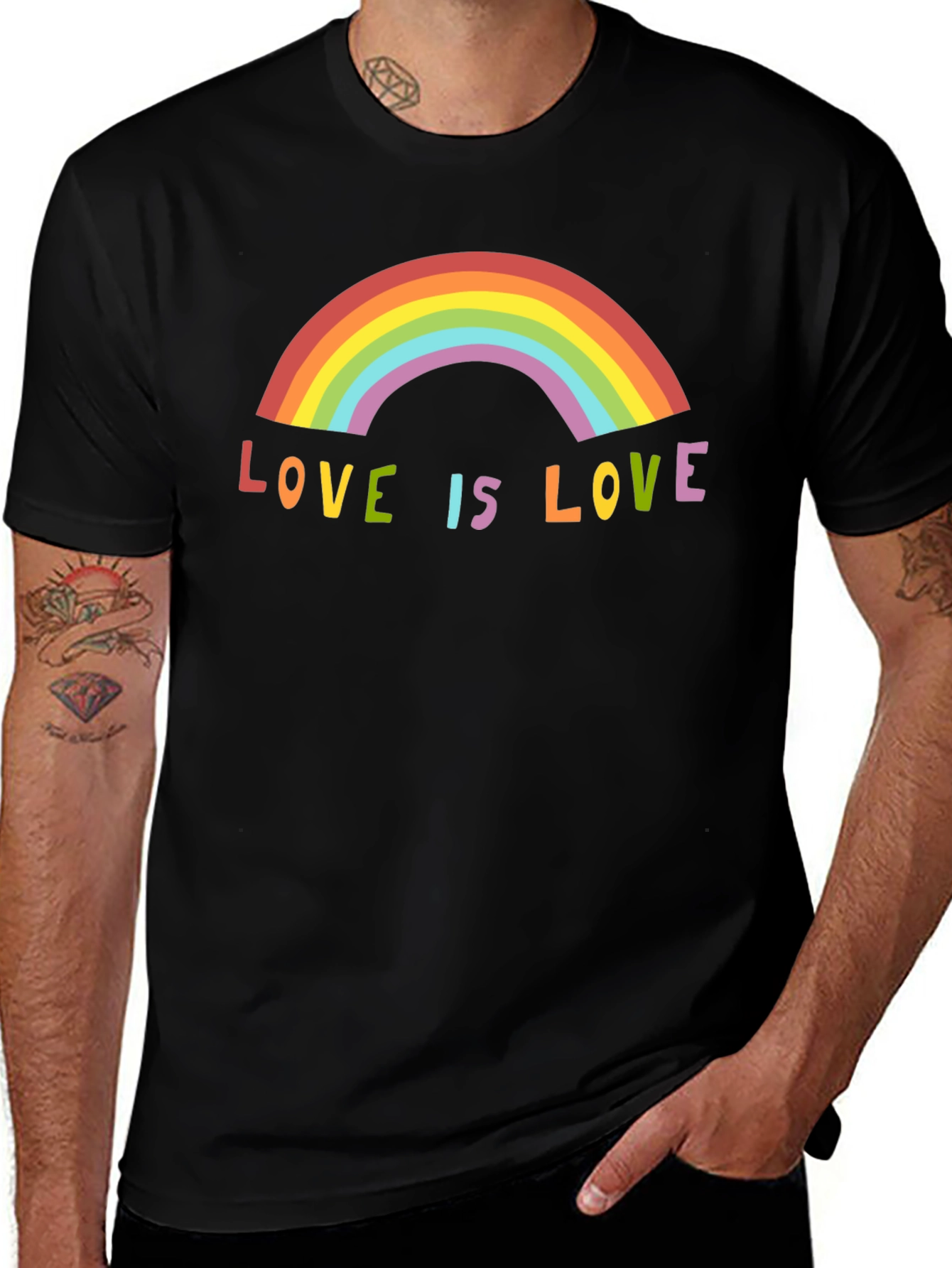 Variant 28 of Love is Love Rainbow Graphic Tee