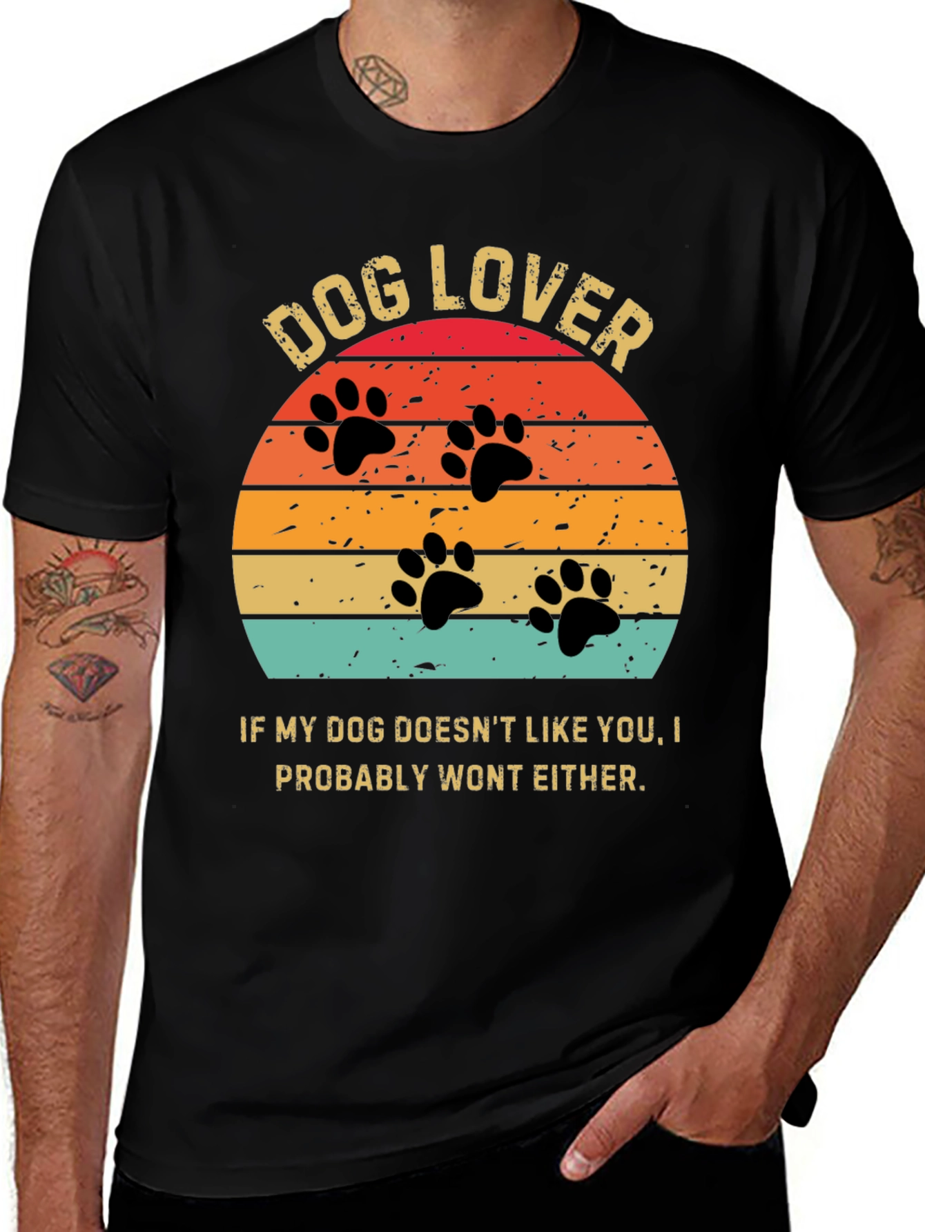 Variant 18 of Dog Lover Sunset Graphic Tee
