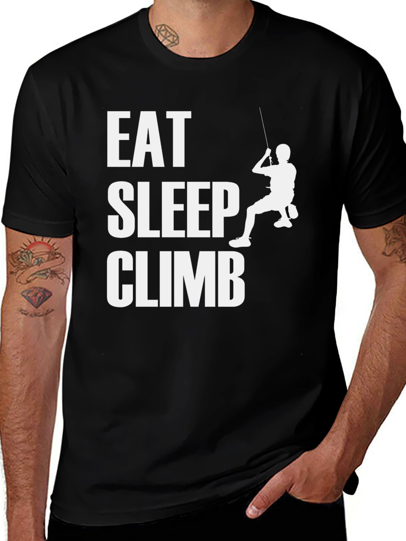 Variant 28 of Eat Sleep Climb T-Shirt - Rock Climbing Apparel