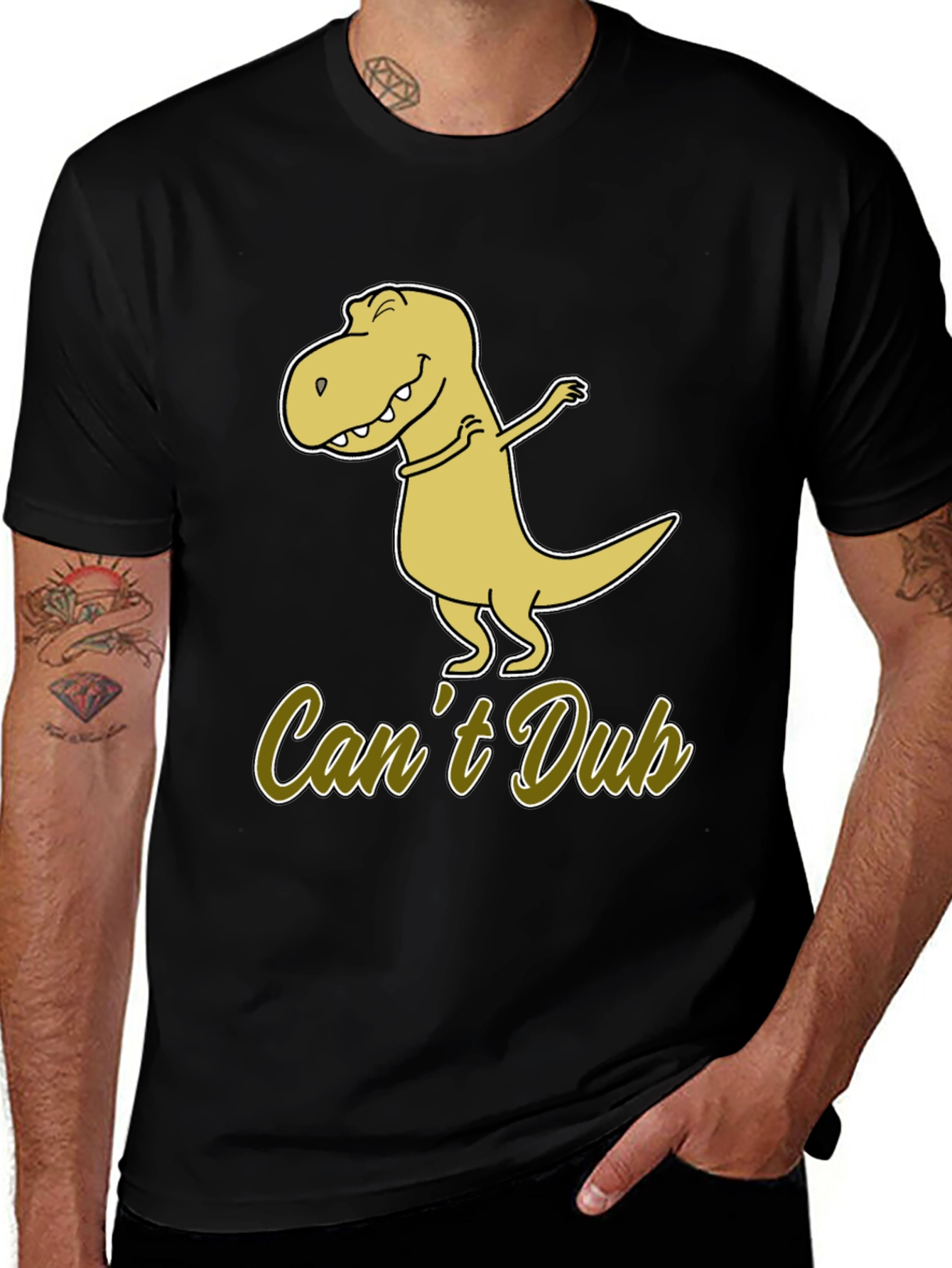 Variant 10 of Funny Dinosaur Dab T-Shirt - Can't Dub Tee