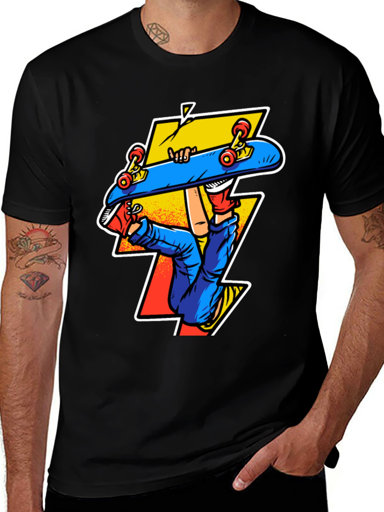 Variant 24 of Skater Graphic Tee - Black