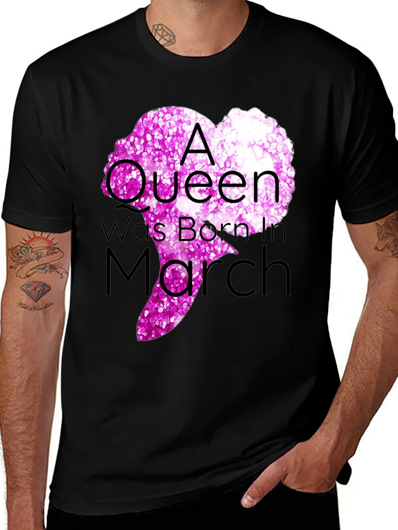 Variant 29 of Queen Born in March Black T-Shirt