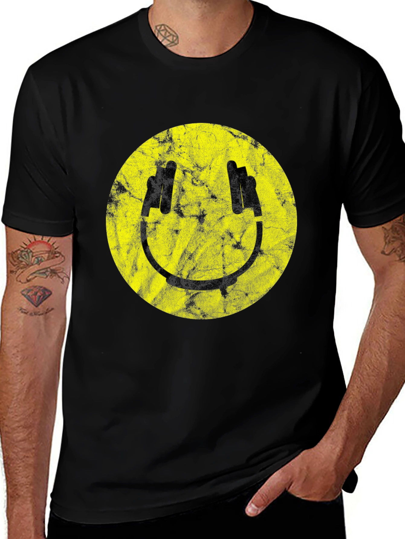 Variant 21 of Grungy Smiley Face T-Shirt