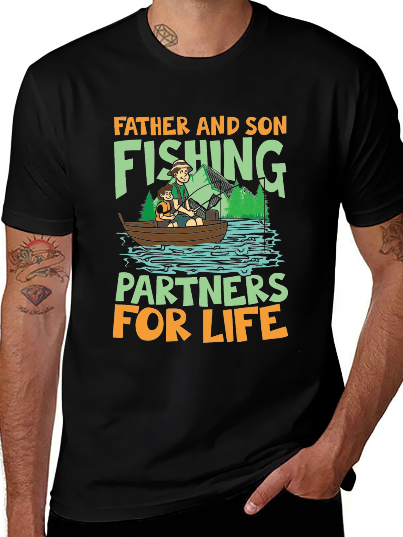 Variant 13 of Father and Son Fishing Partners T-Shirt