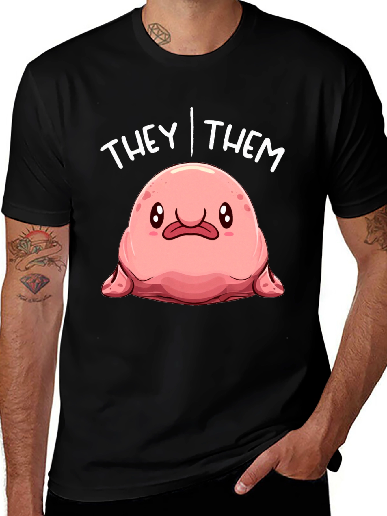Variant 19 of They/Them Blobfish Graphic T-Shirt