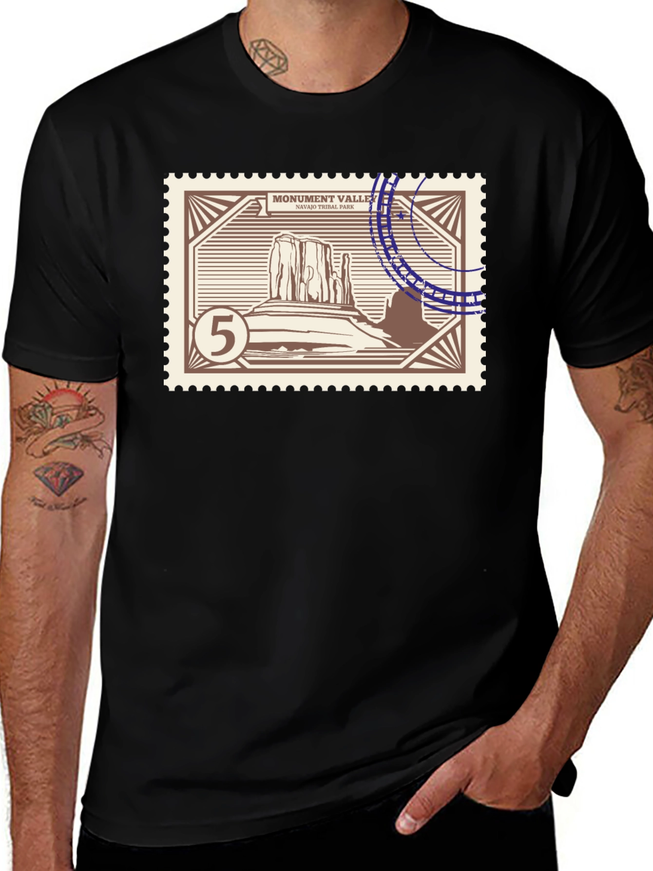 Variant 11 of Monument Valley Graphic Tee - Vintage Stamp Design