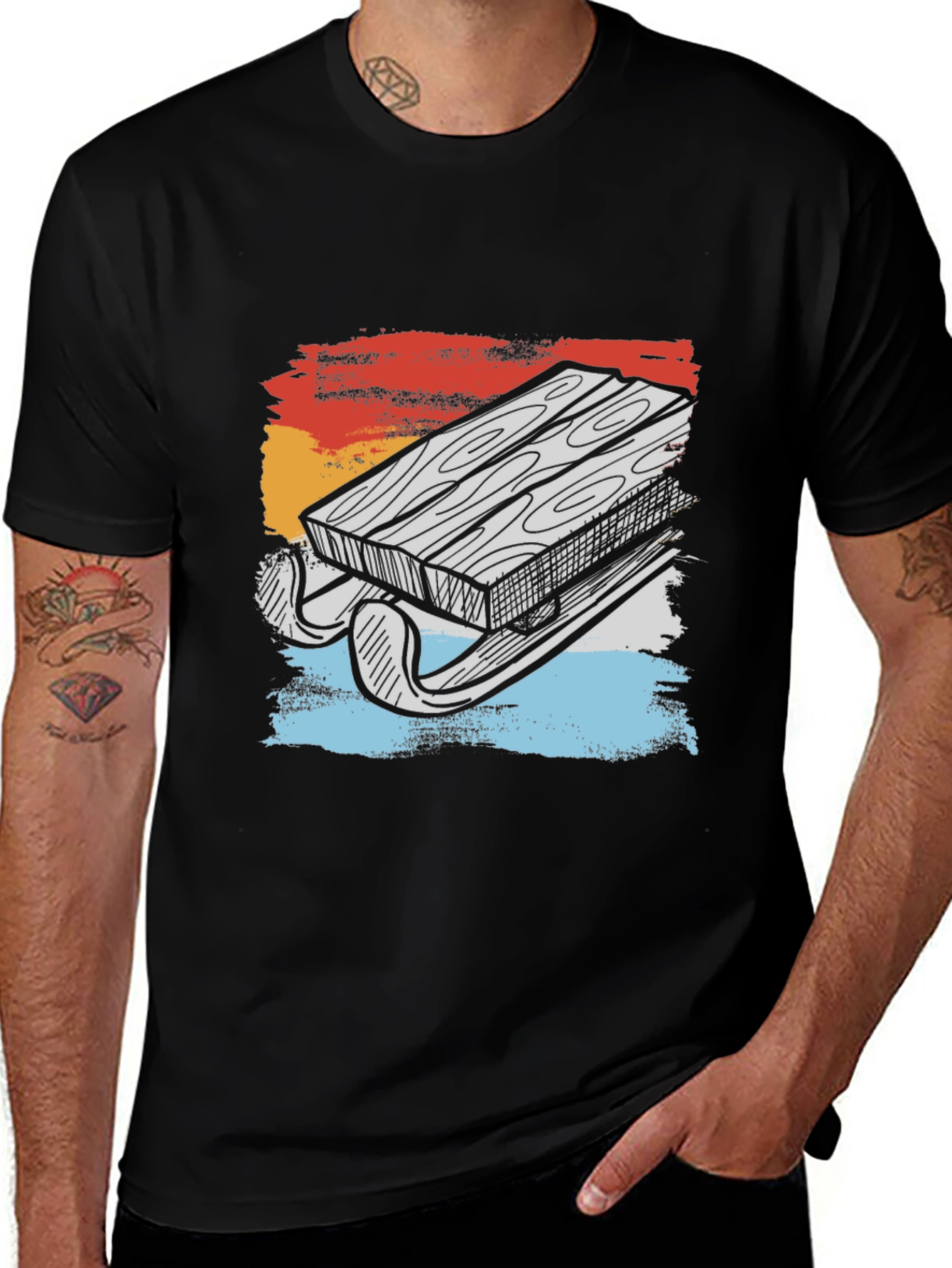 Variant 23 of Retro Sled T-Shirt - Vintage Winter Fun