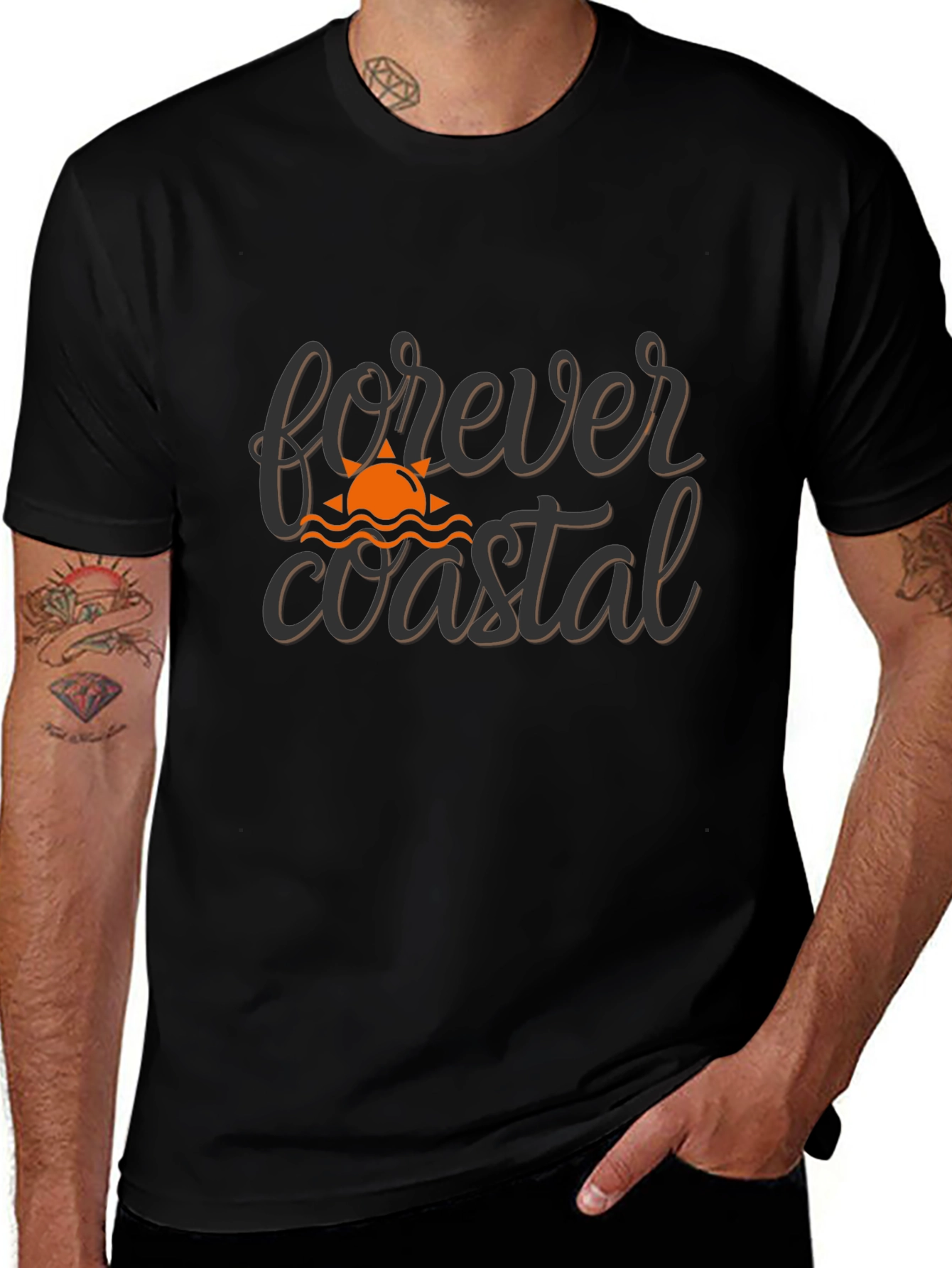 Variant 20 of Forever Coastal Graphic Tee - Black
