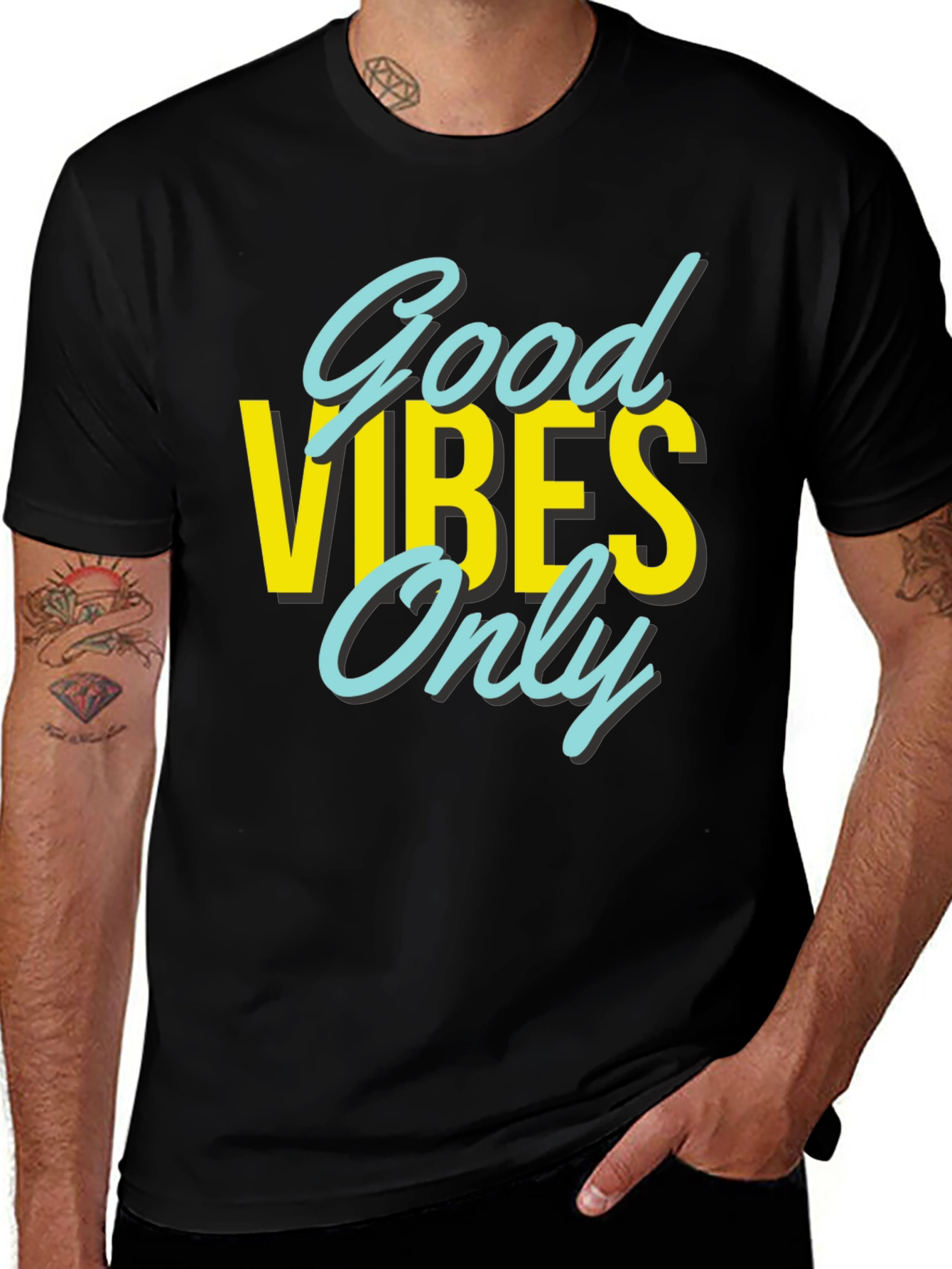 Variant 3 of Good Vibes Only Graphic Tee - Casual Comfort
