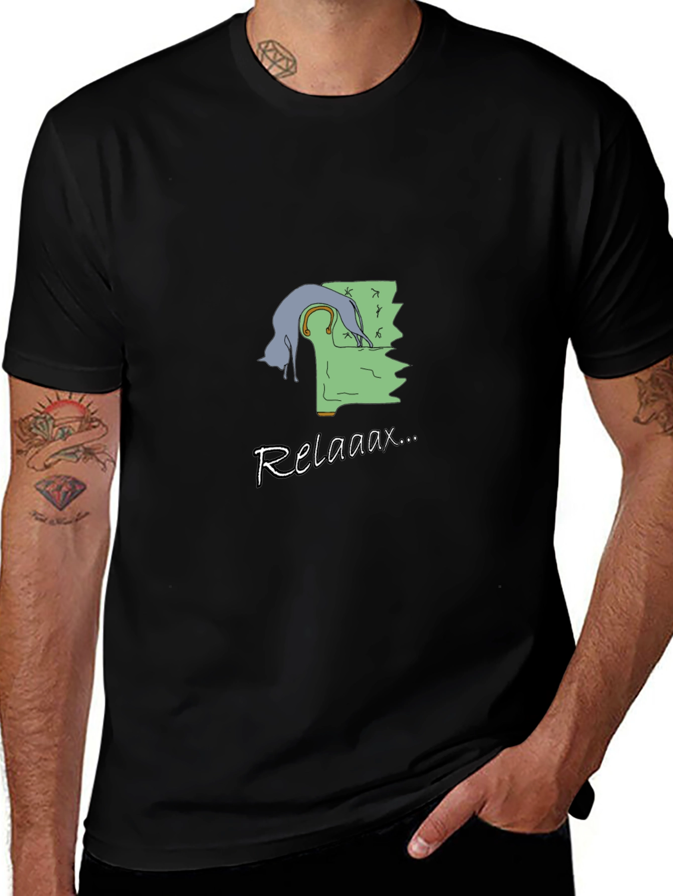Variant 19 of Relaxaaax Cat Couch T-Shirt