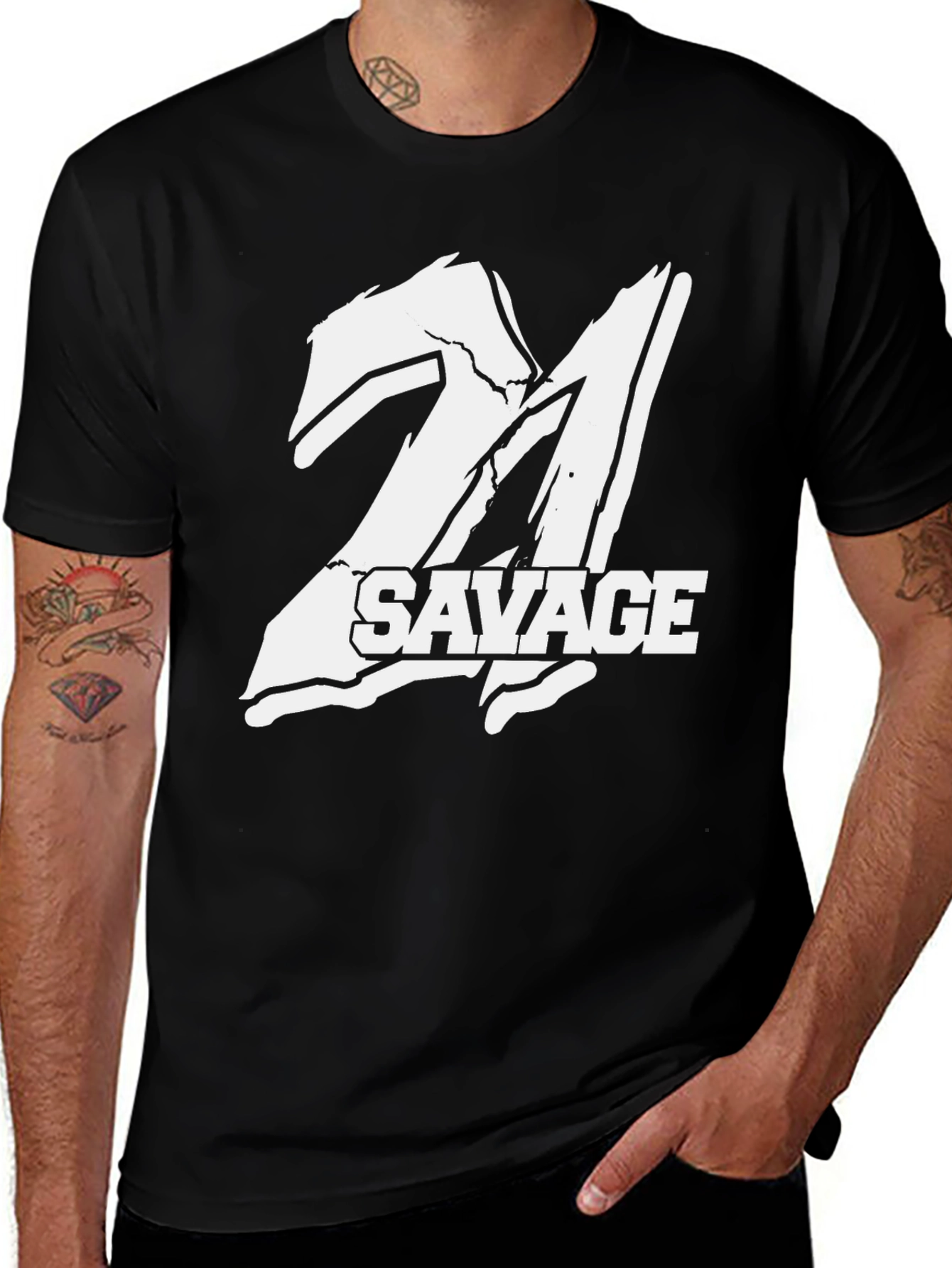 Variant 11 of 21 Savage Graphic Black T-Shirt