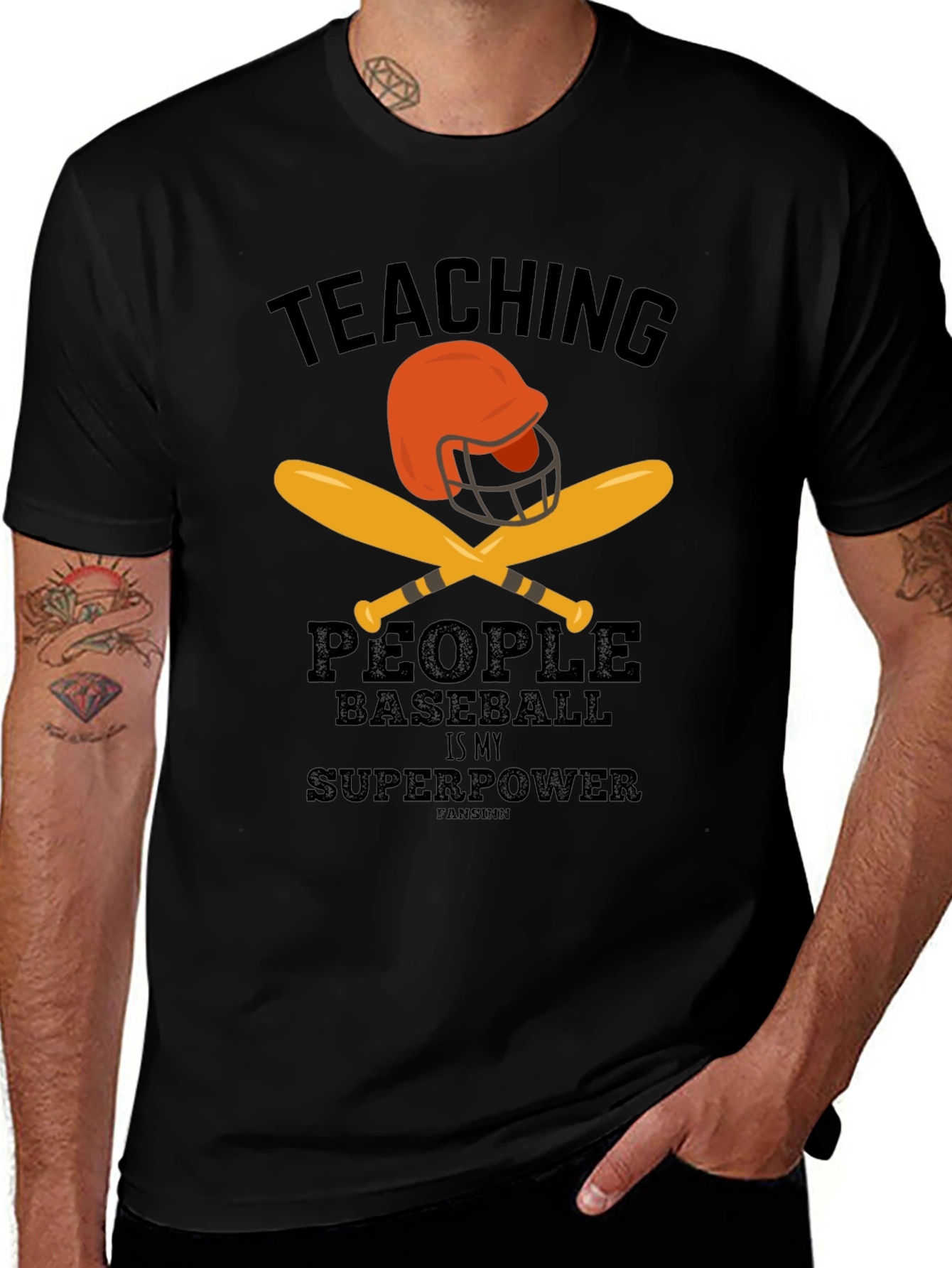 Variant 28 of Teaching Baseball Superpower Graphic Tee