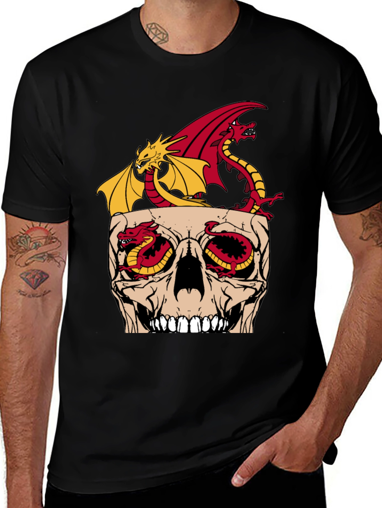 Variant 14 of Skull & Dragon Graphic Tee