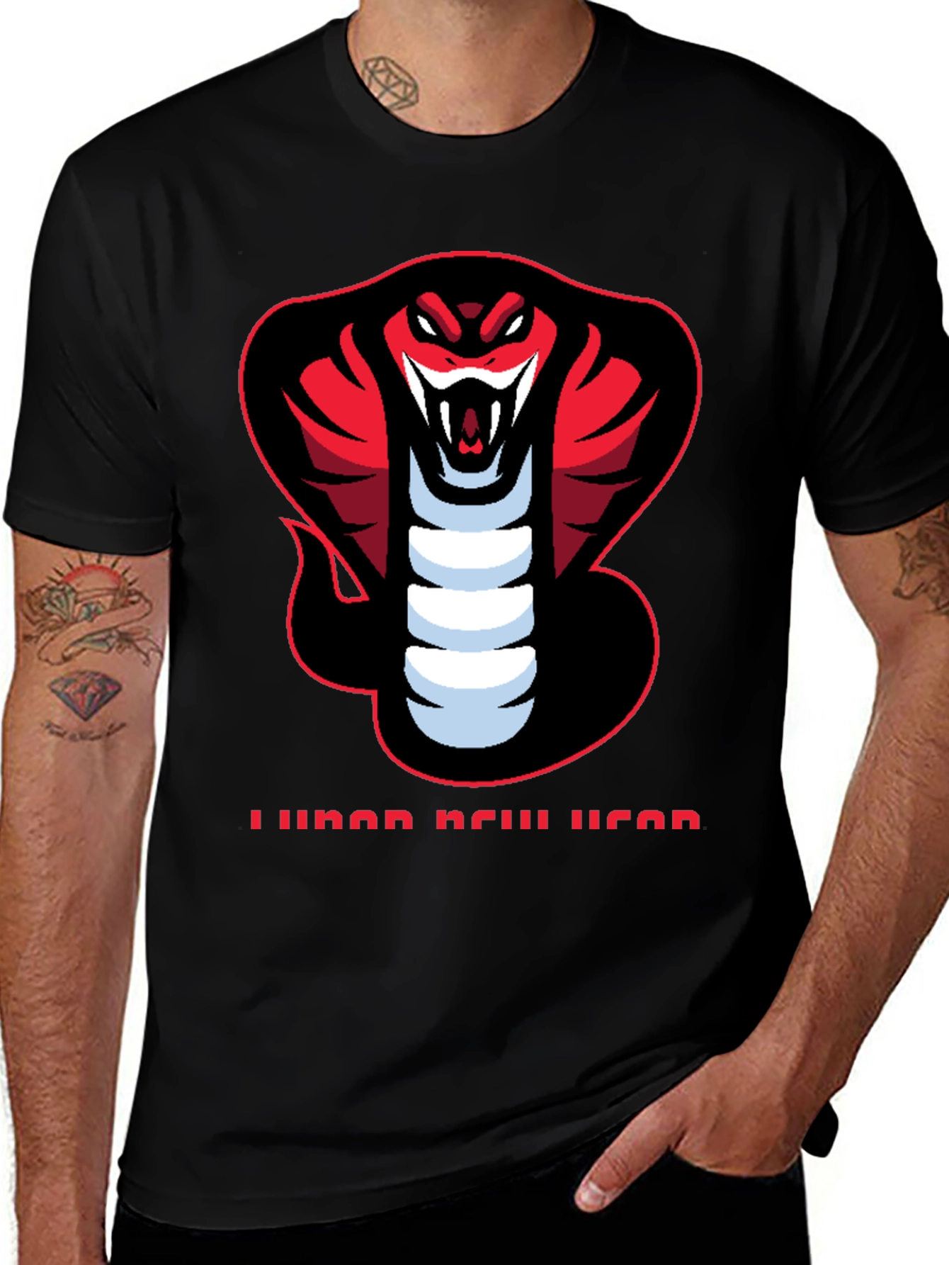 Variant 3 of Lunar New Year Cobra Graphic Tee - Black