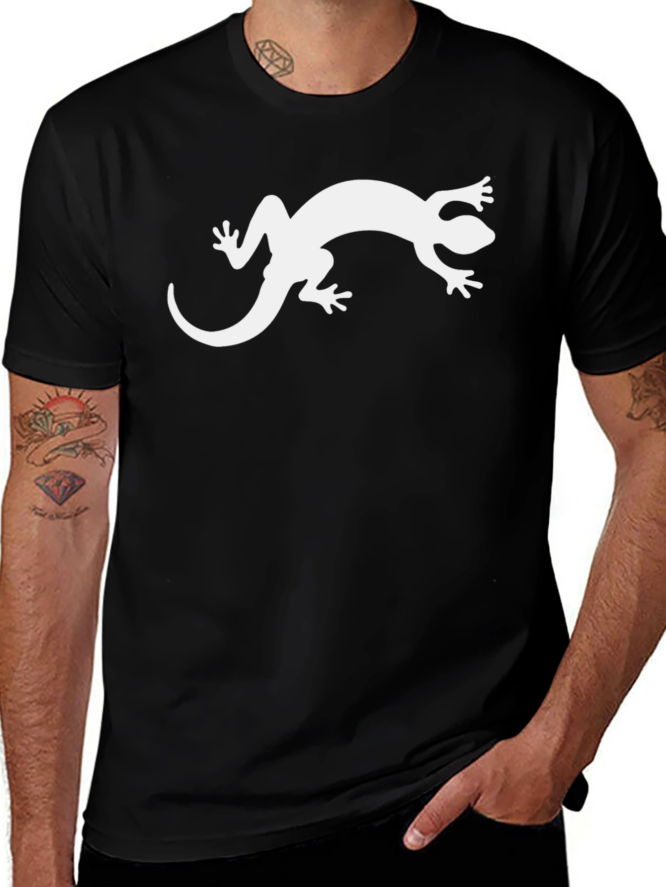Lizard Graphic T-Shirt - Cool Black Tee