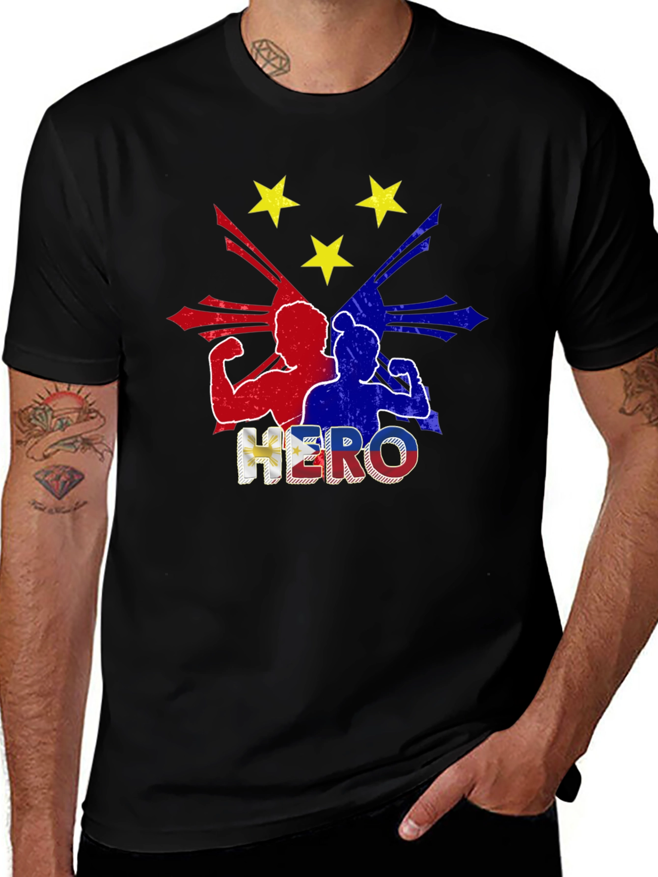Filipino Pride HERO Graphic T-Shirt