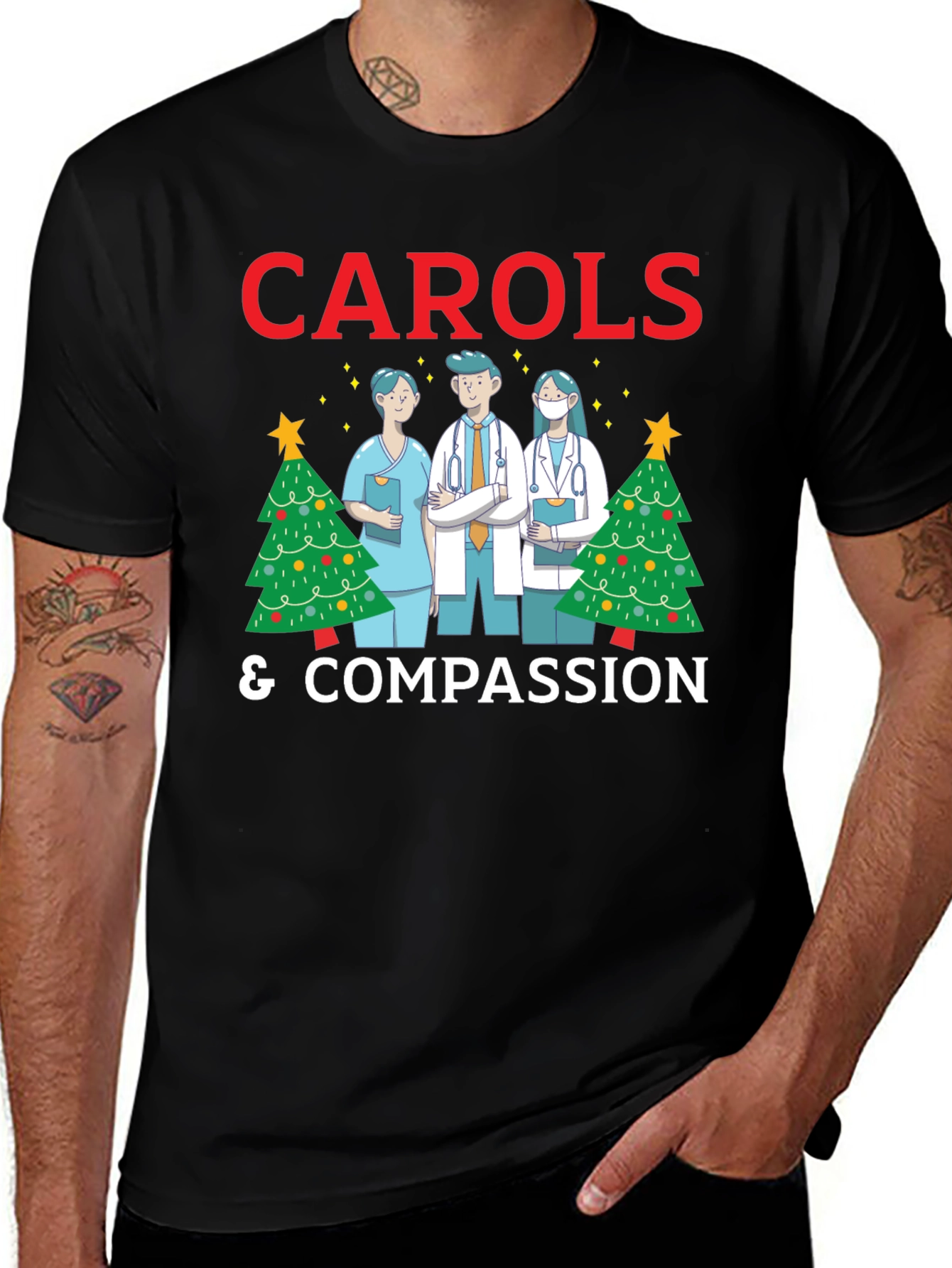 Carols & Compassion Christmas Doctor T-Shirt