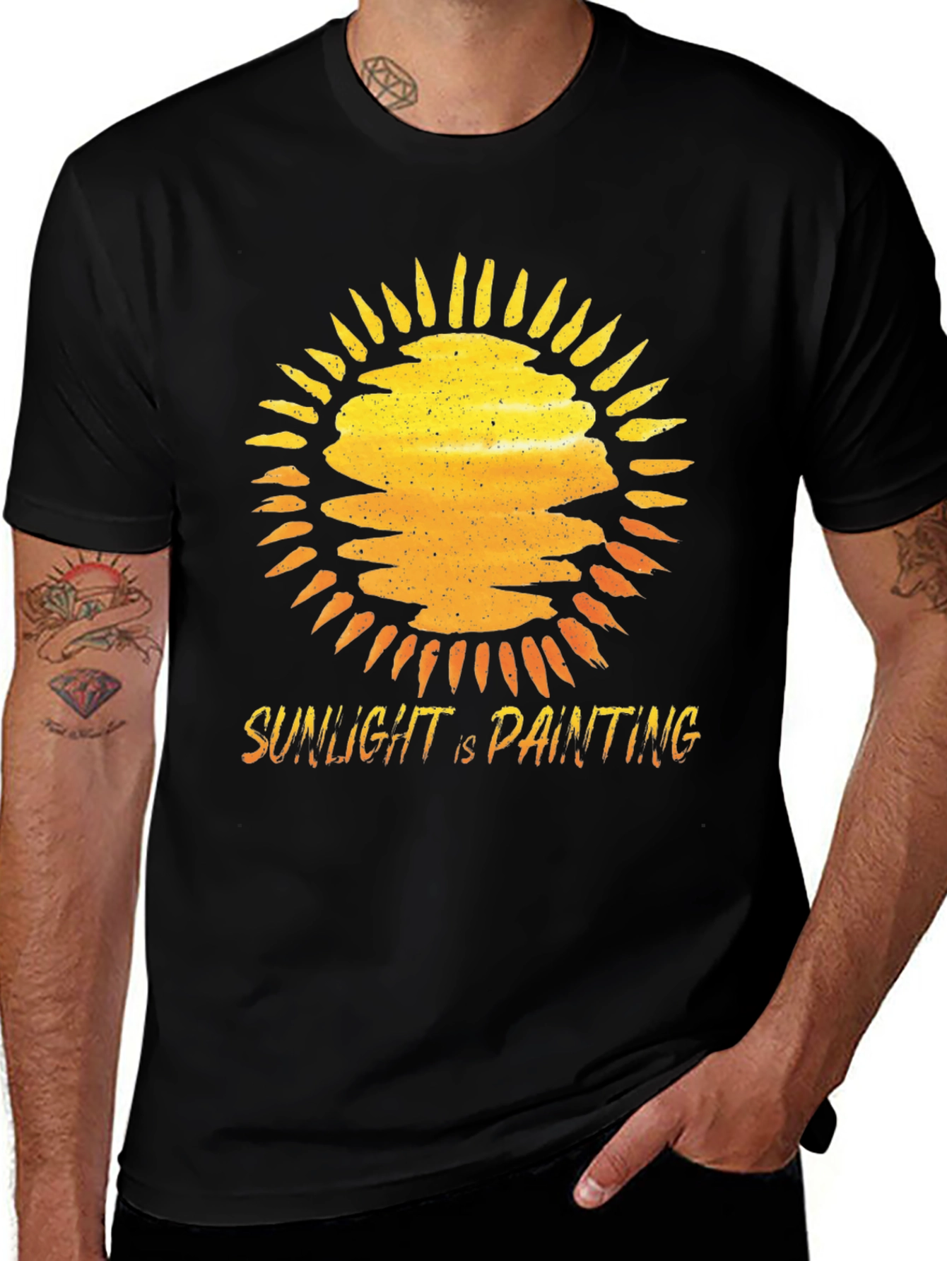 Sunlight is Painting Graphic Tee - Black
