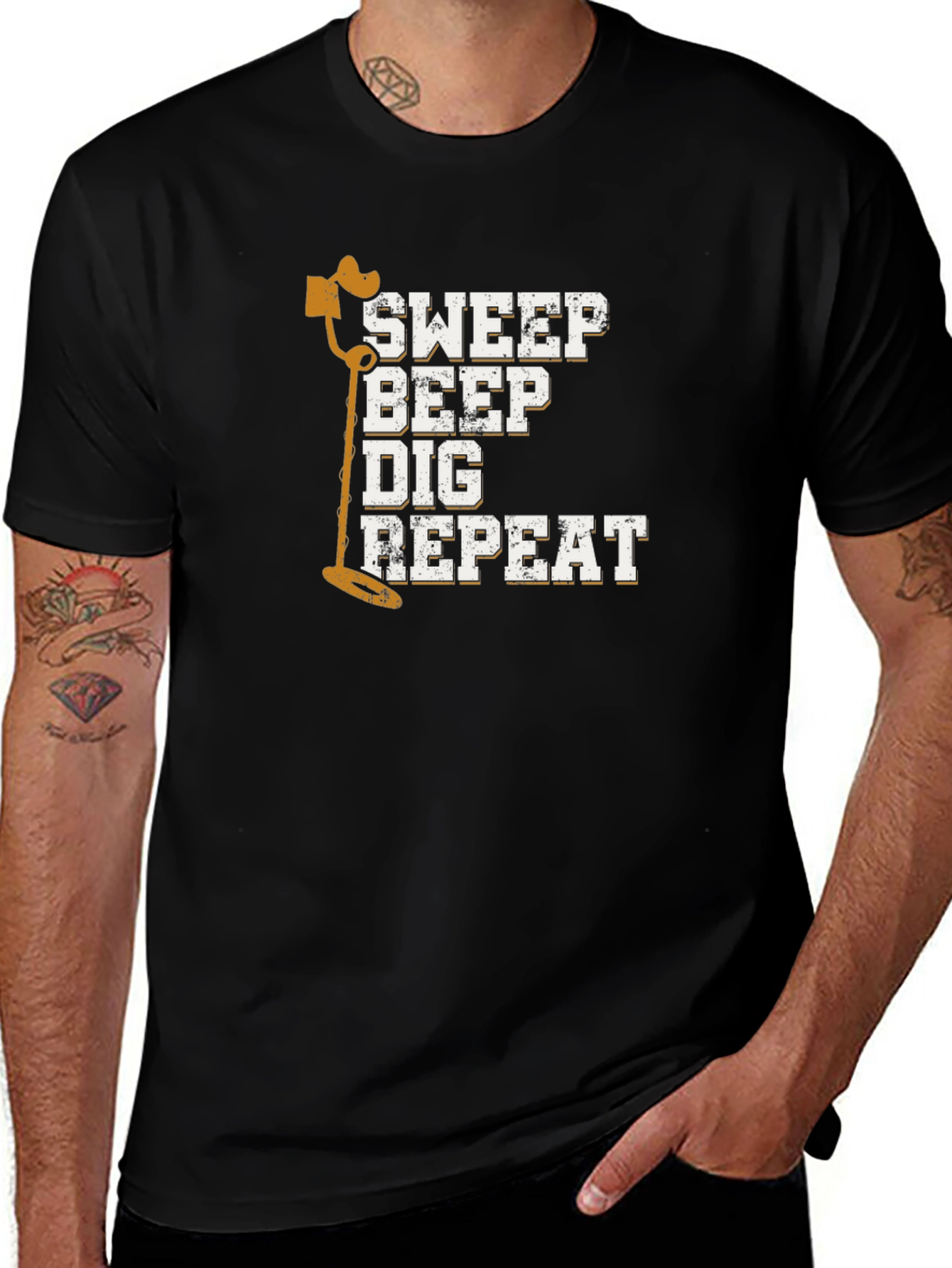 Variant 26 of Sweep Beep Dig Repeat Black T-Shirt
