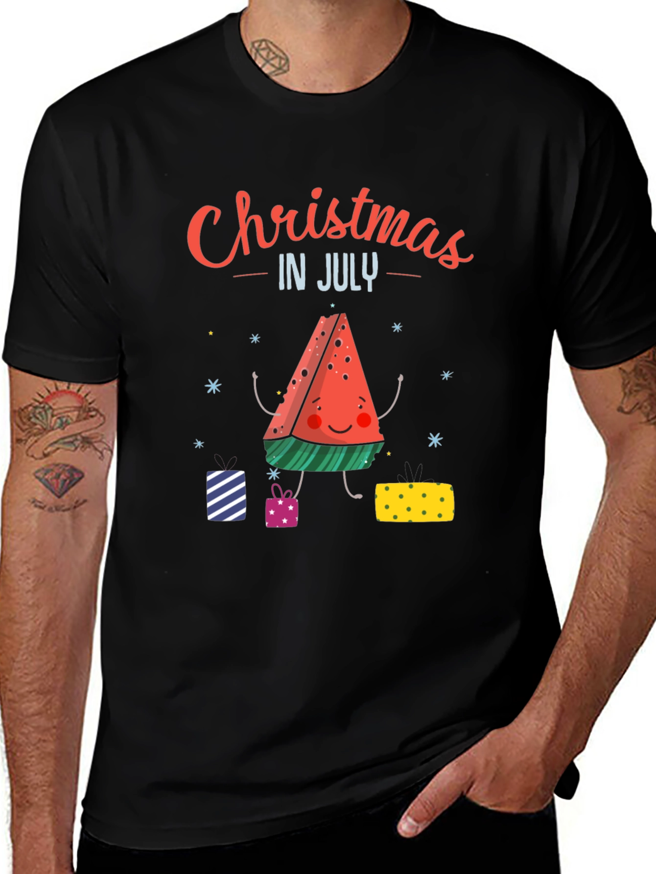 Christmas in July Watermelon Graphic Tee