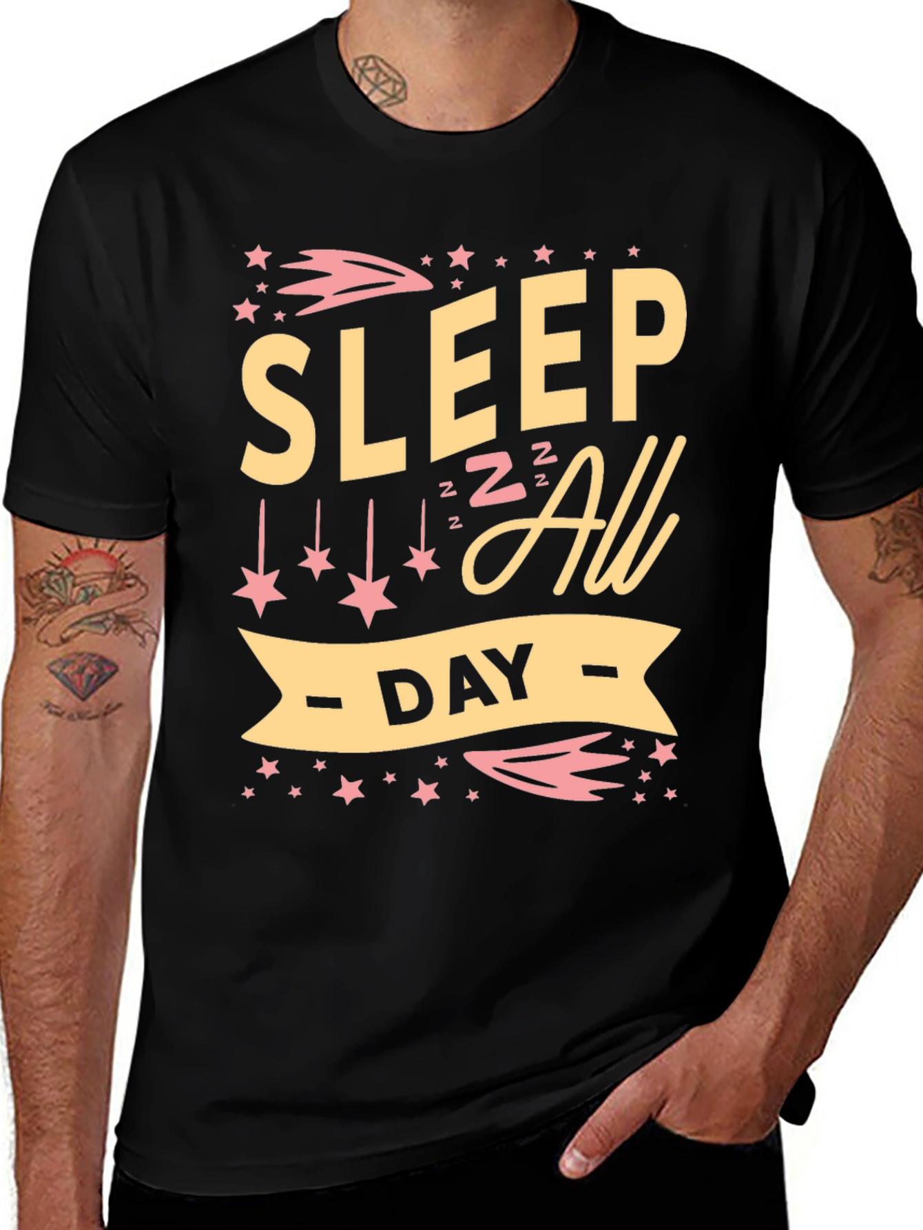 Variant 10 of Sleep All Day Graphic Tee