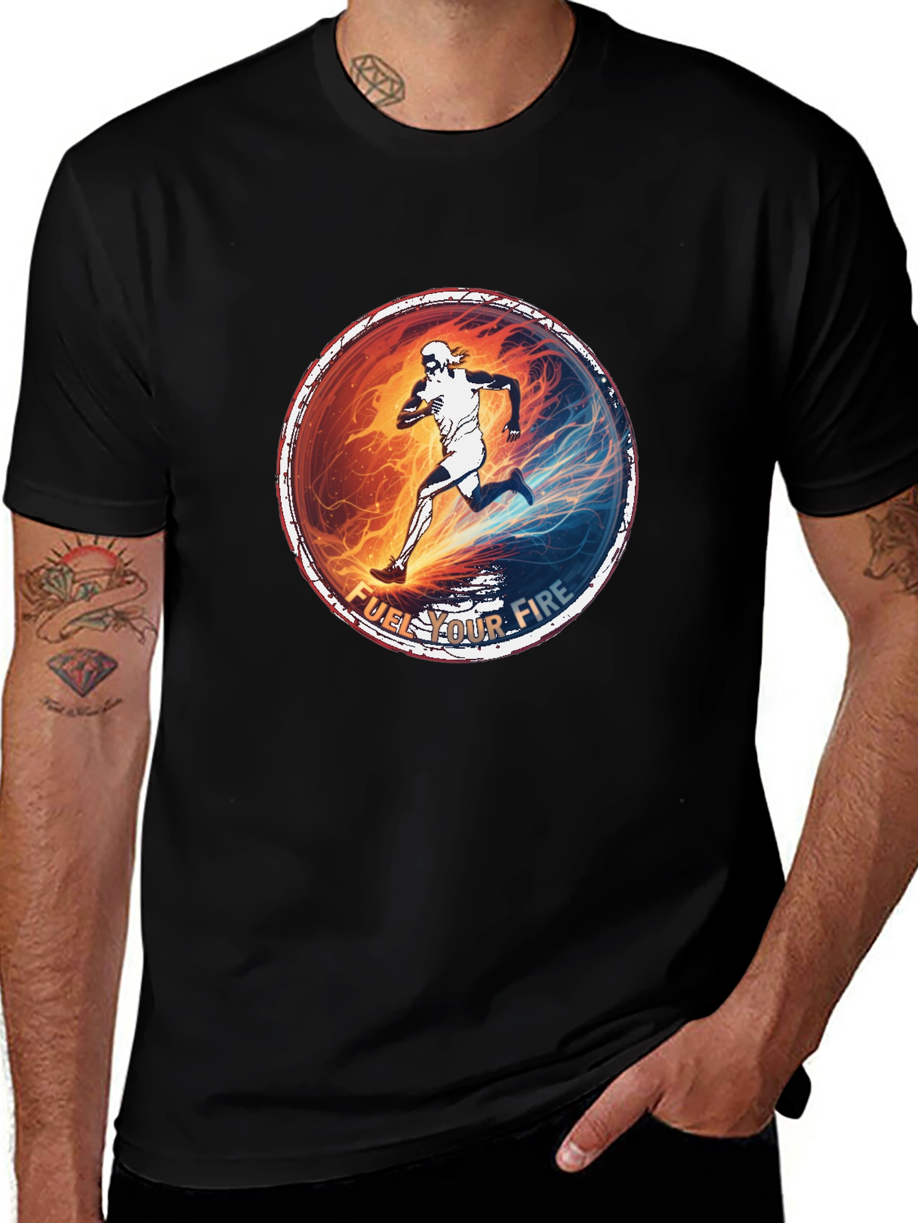 Variant 21 of Fuel Your Fire Running Graphic Tee