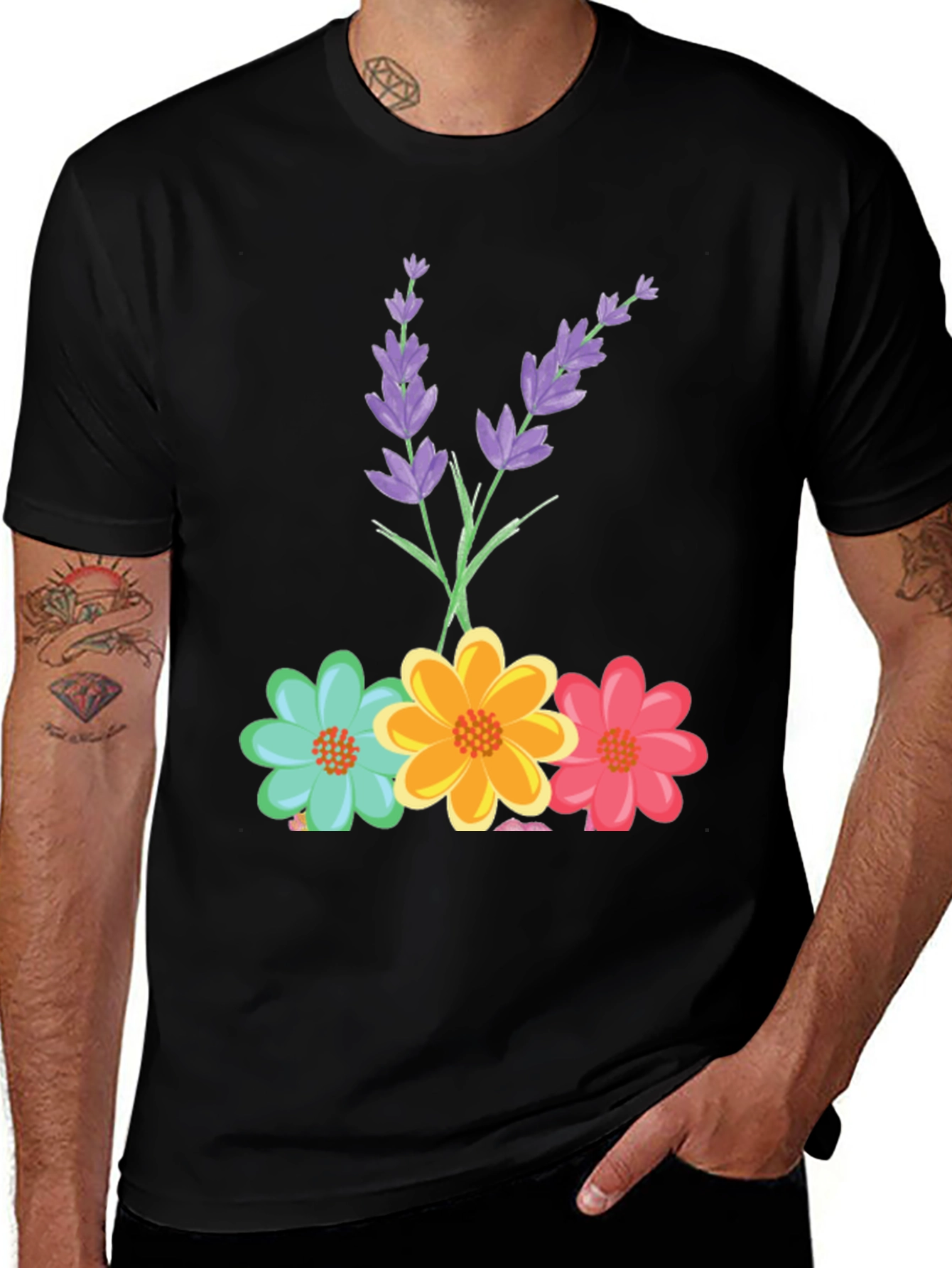 Variant 19 of Floral Bouquet Graphic Tee - Stylish & Comfortable
