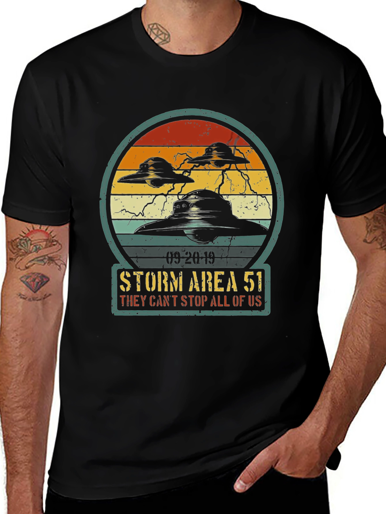 Variant 20 of Storm Area 51 Graphic Tee - They Can't Stop All of Us T-Shirt
