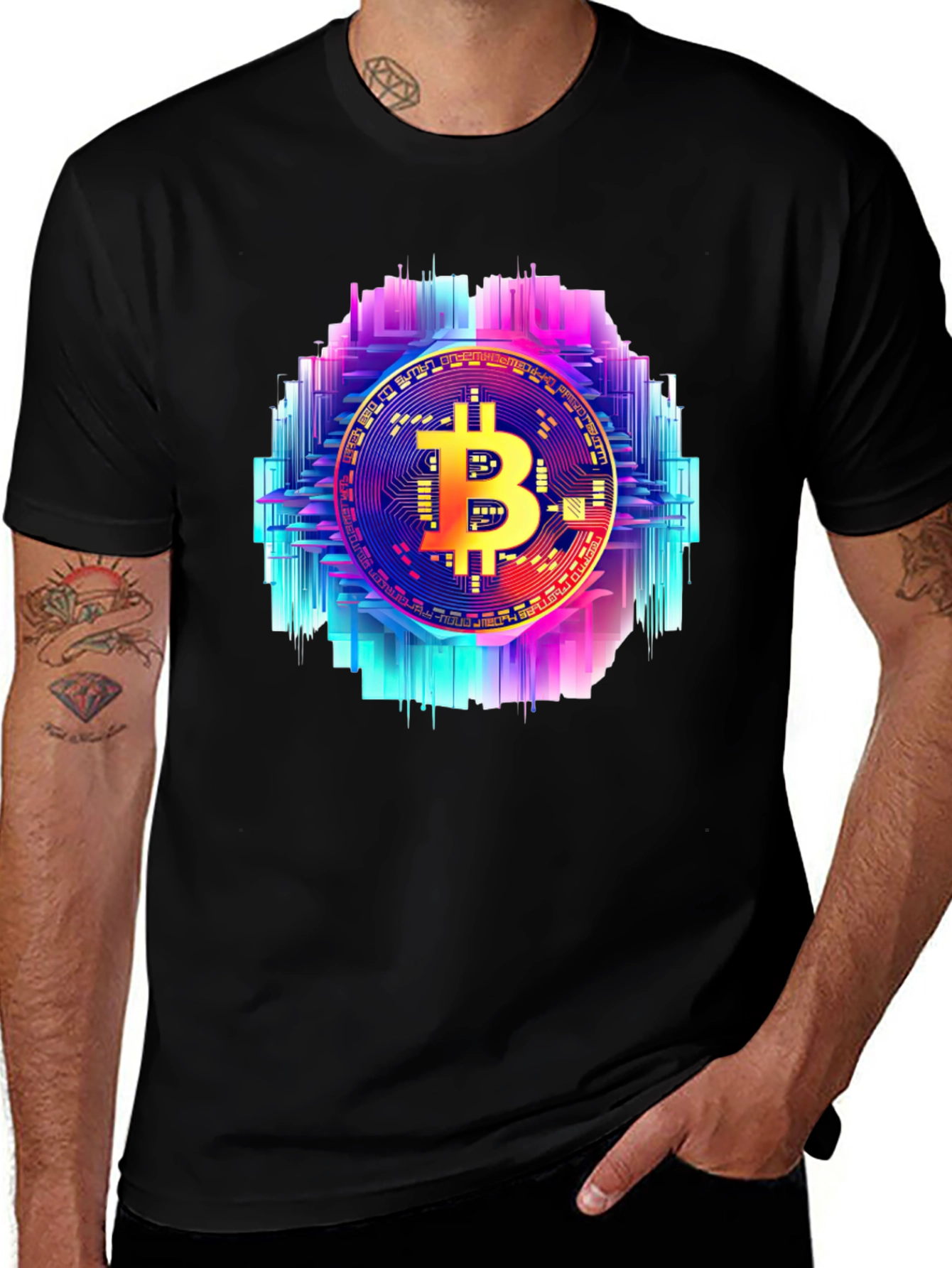 Bitcoin Circuit Board Graphic Tee - Black