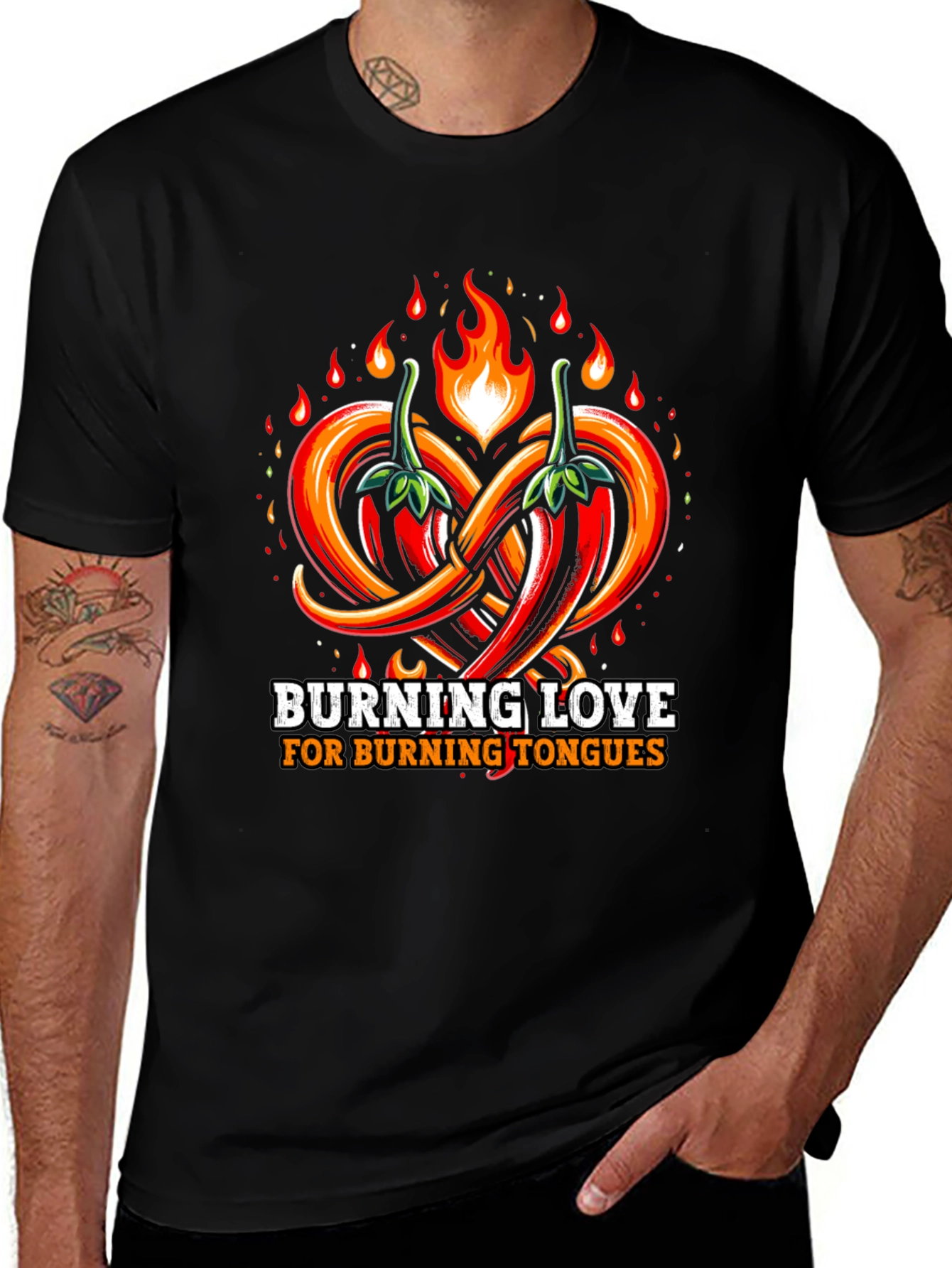 Variant 27 of Burning Love Spicy Chili Pepper Graphic T-Shirt