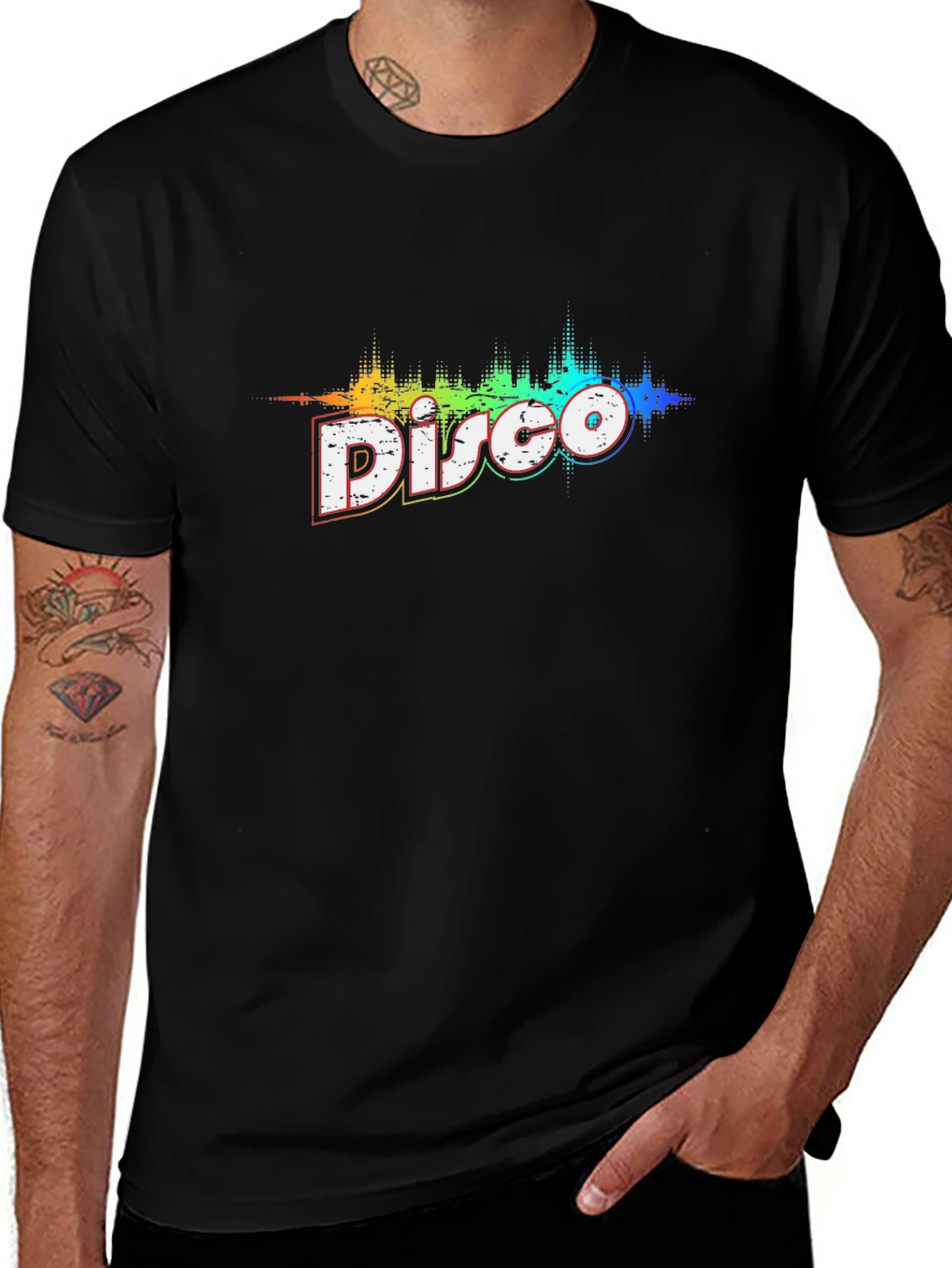 Variant 2 of Retro Disco Graphic Tee - Black