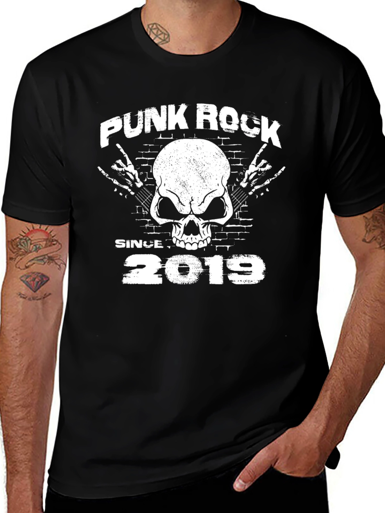 Variant 12 of Punk Rock Since 2019 T-Shirt - Skull Graphic Tee