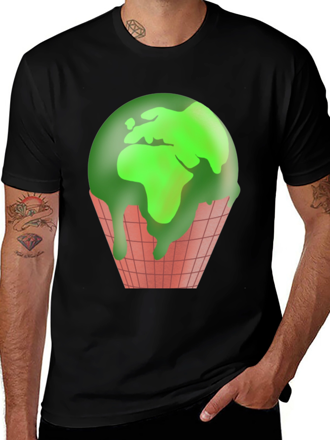 Variant 29 of Melting Earth Graphic Tee - Global Warming Awareness Shirt
