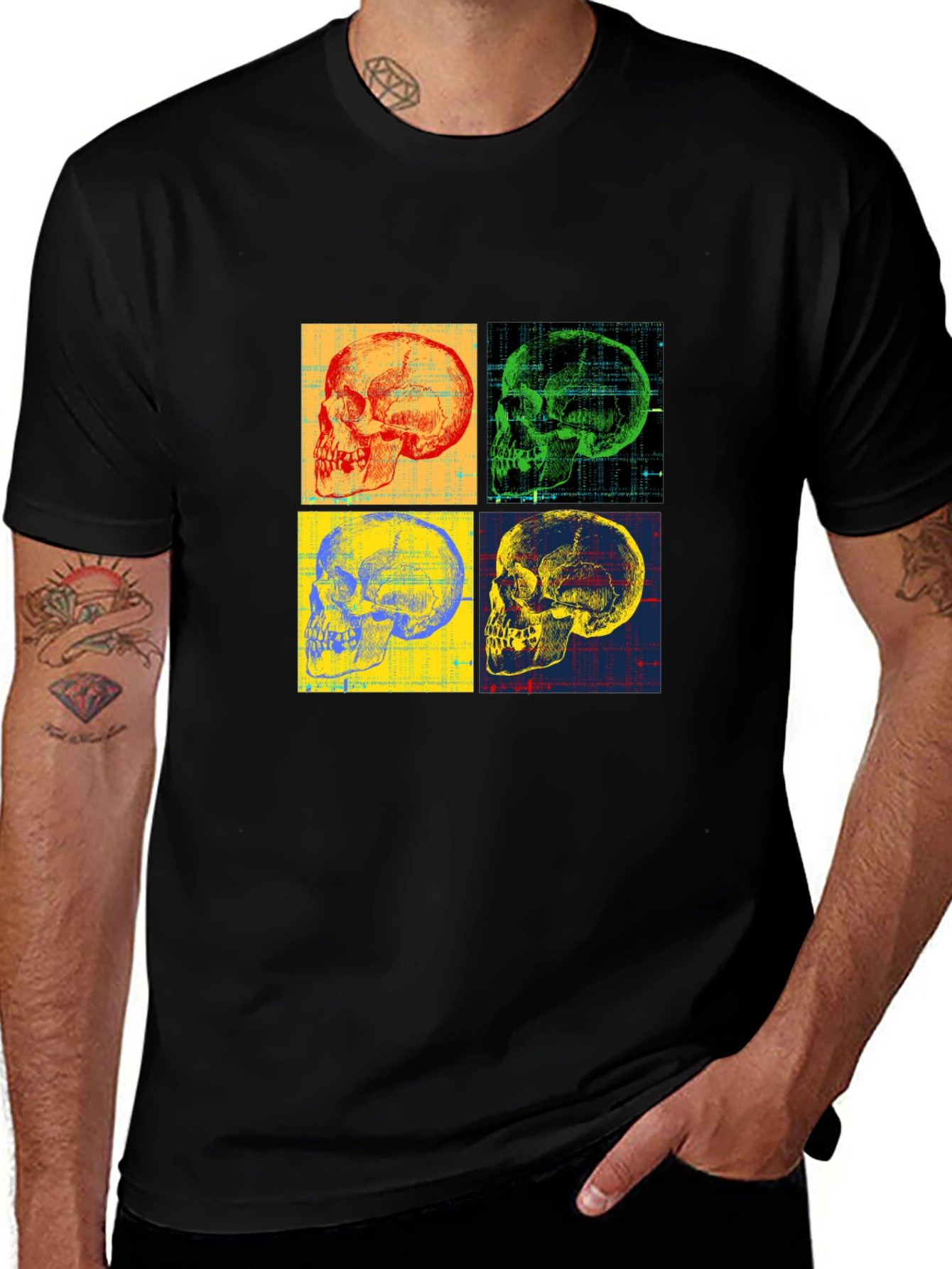 Variant 14 of Skull Pop Art Graphic T-Shirt