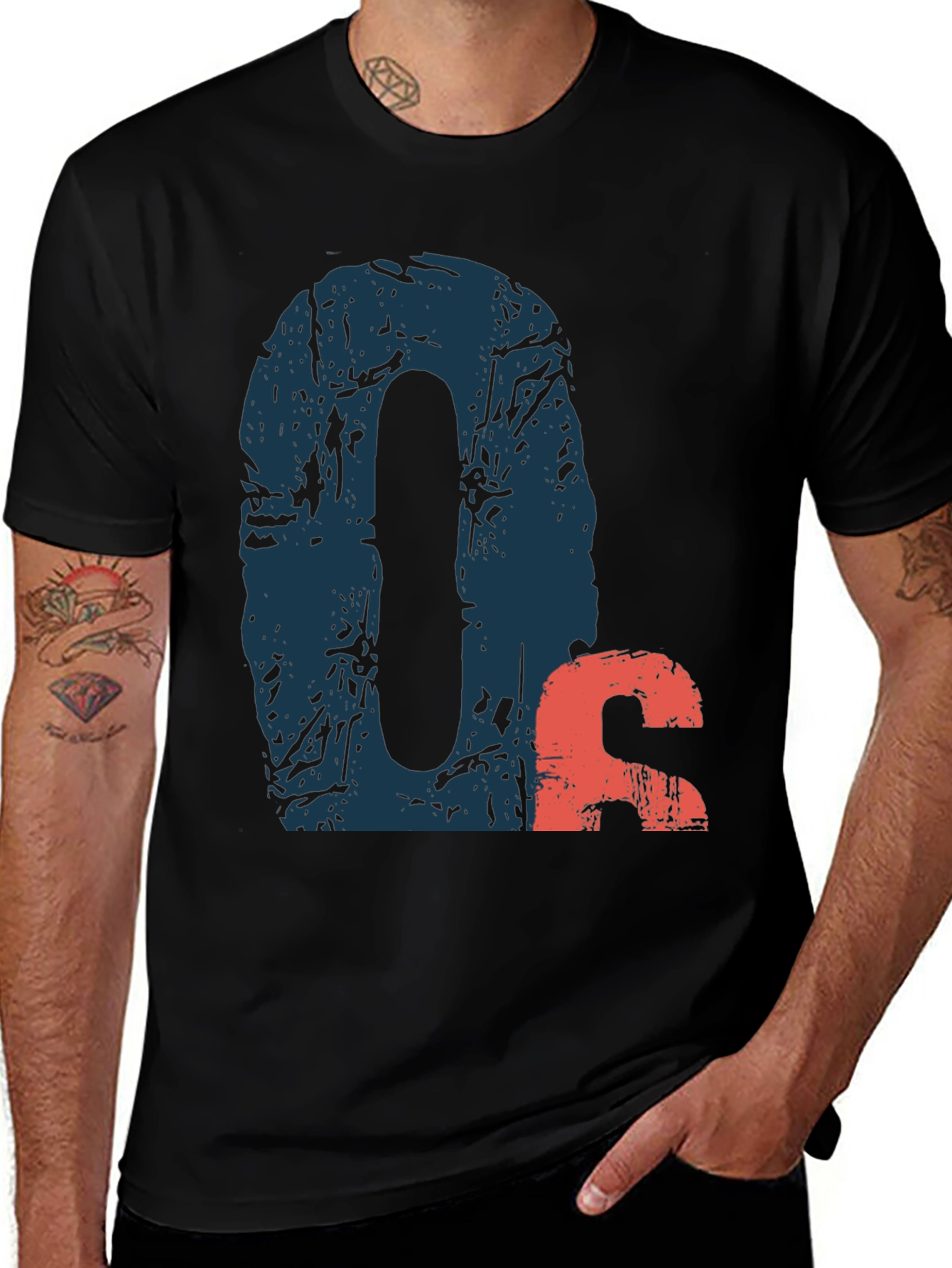 Variant 12 of Distressed US Letter Graphic T-Shirt