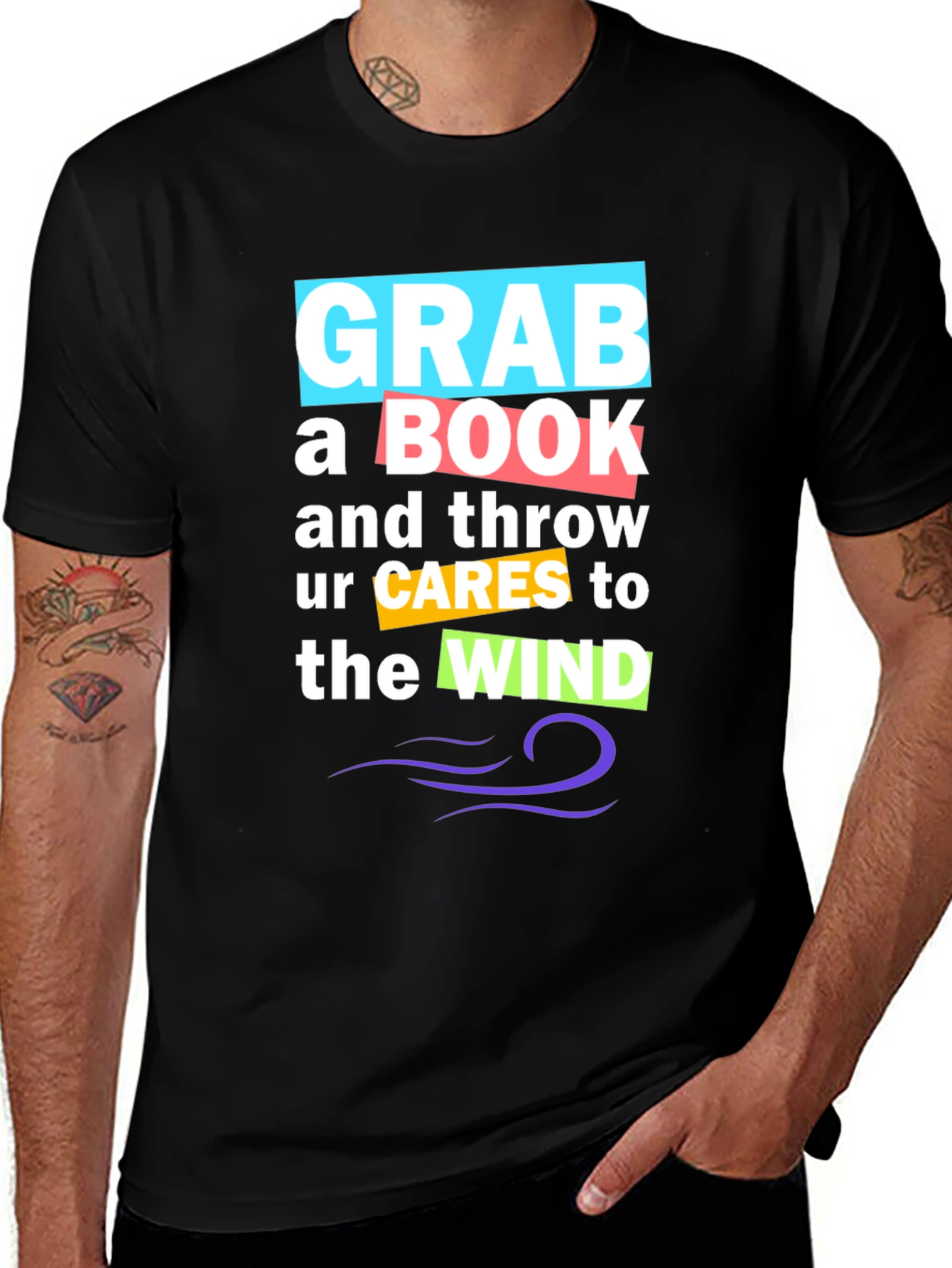 Variant 5 of Grab a Book Graphic Tee - Stylish Comfort