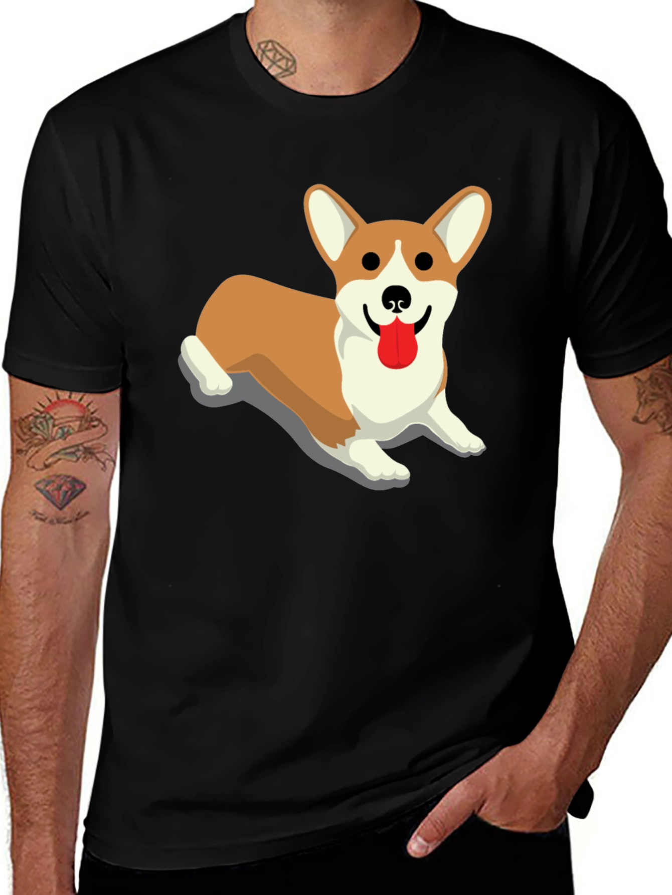 Variant 19 of Cute Corgi Dog Graphic T-Shirt