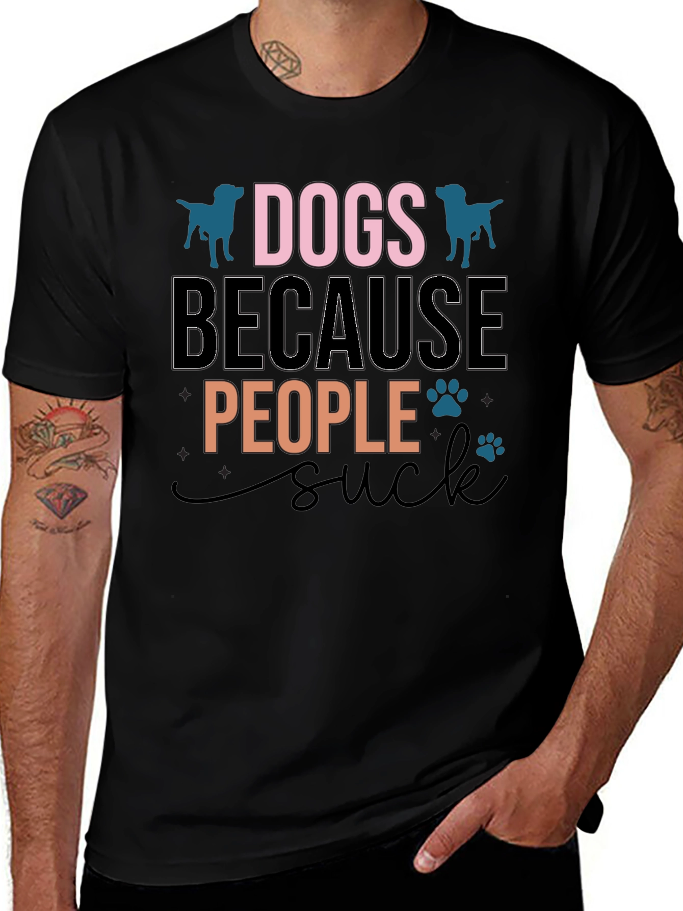 Variant 22 of Dogs Because People Suck T-Shirt