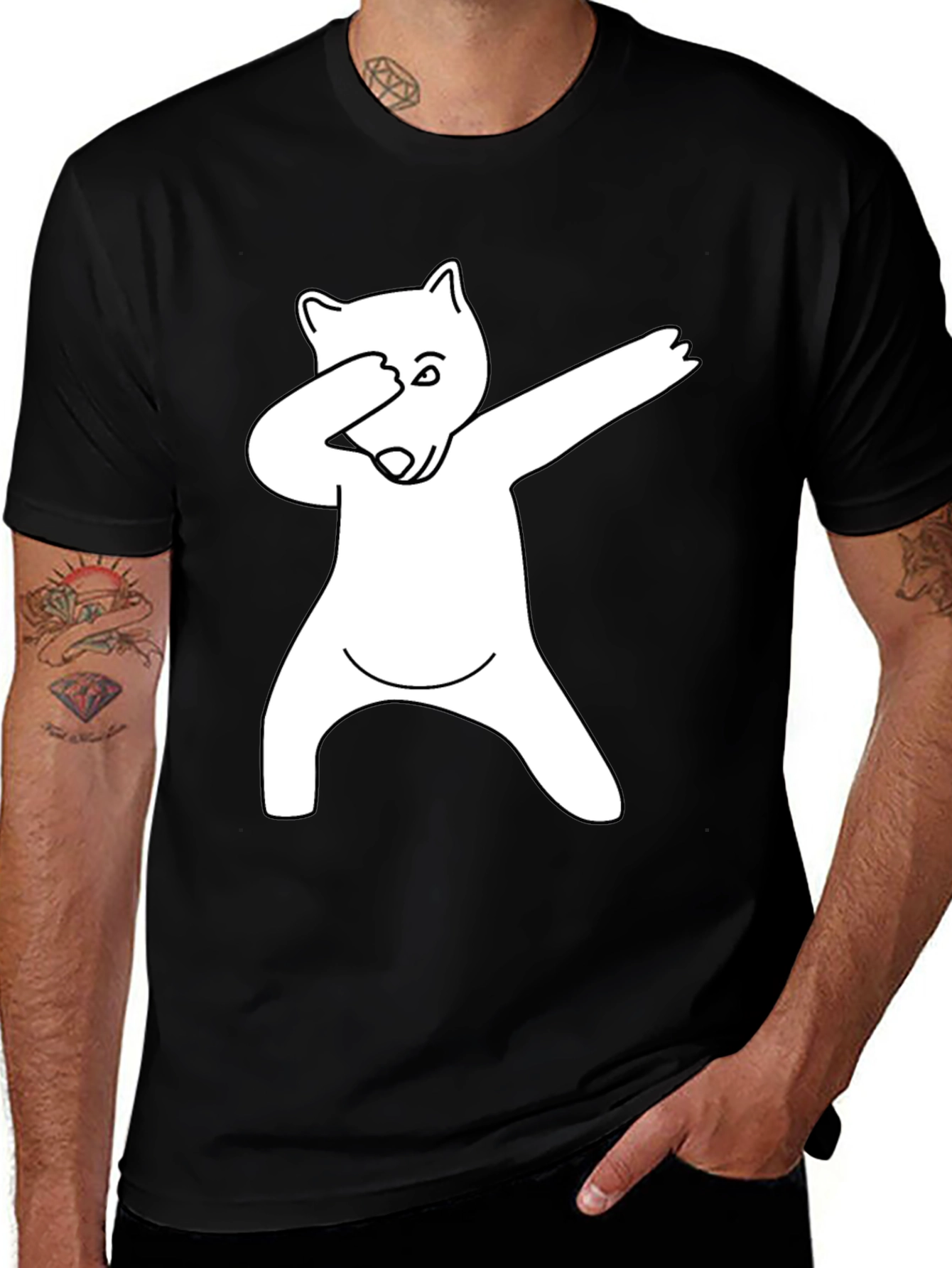 Variant 22 of Dabbing Bear Graphic Tee - Cool & Trendy!